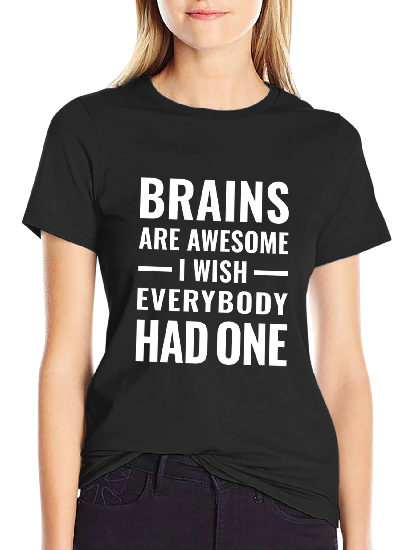 Black Brains Are Awesome Graphic Tee view 2