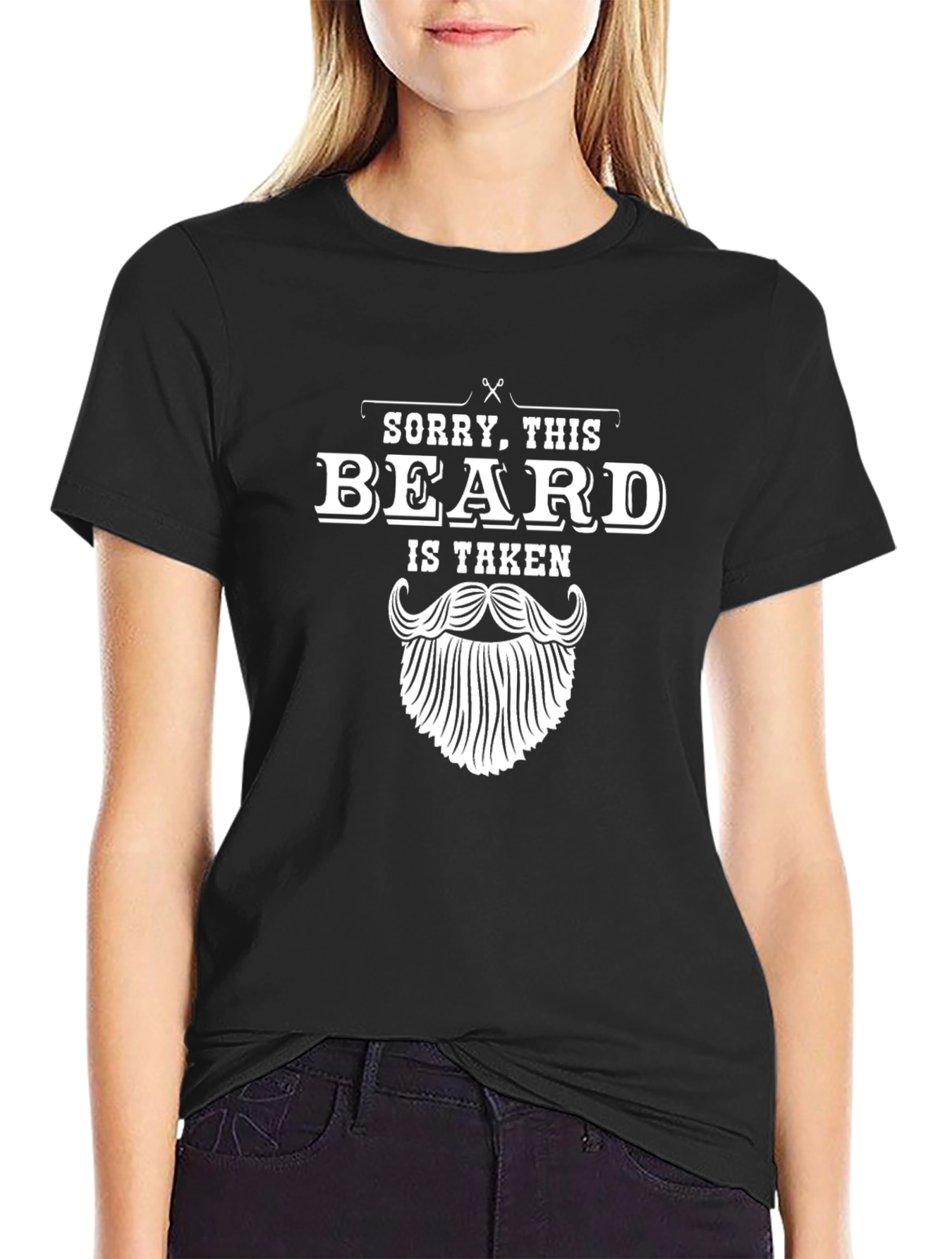 Black Sorry, This Beard Is Taken T-Shirt view 2