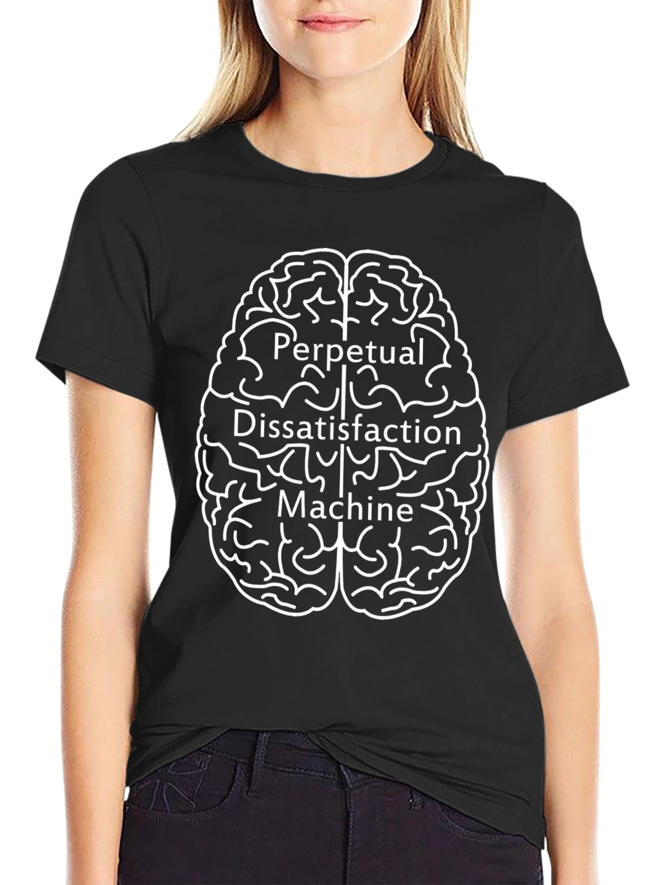 Black Perpetual Dissatisfaction Machine Graphic Tee view 2