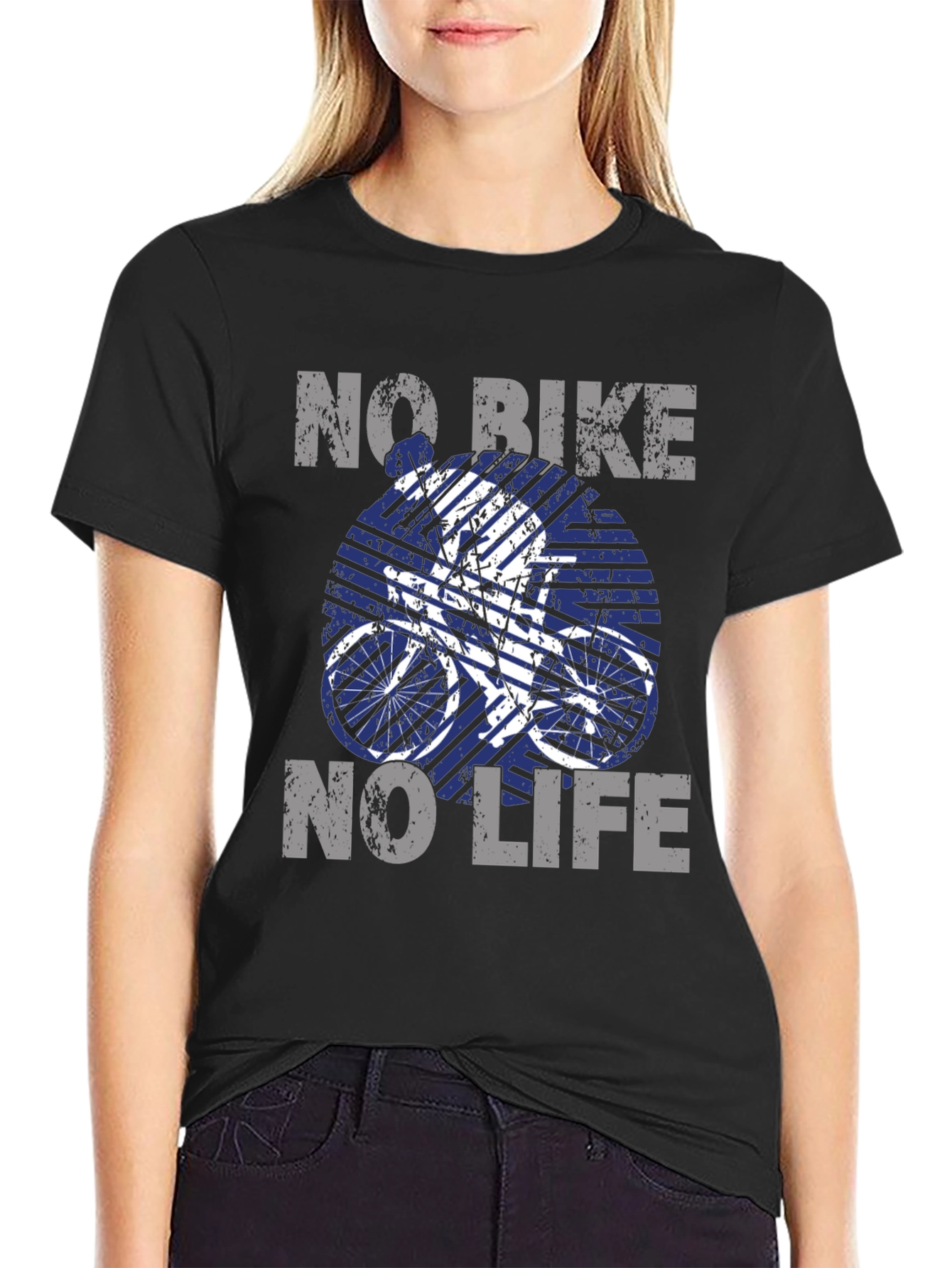 Black No Bike, No Life - Graphic Tee view 2
