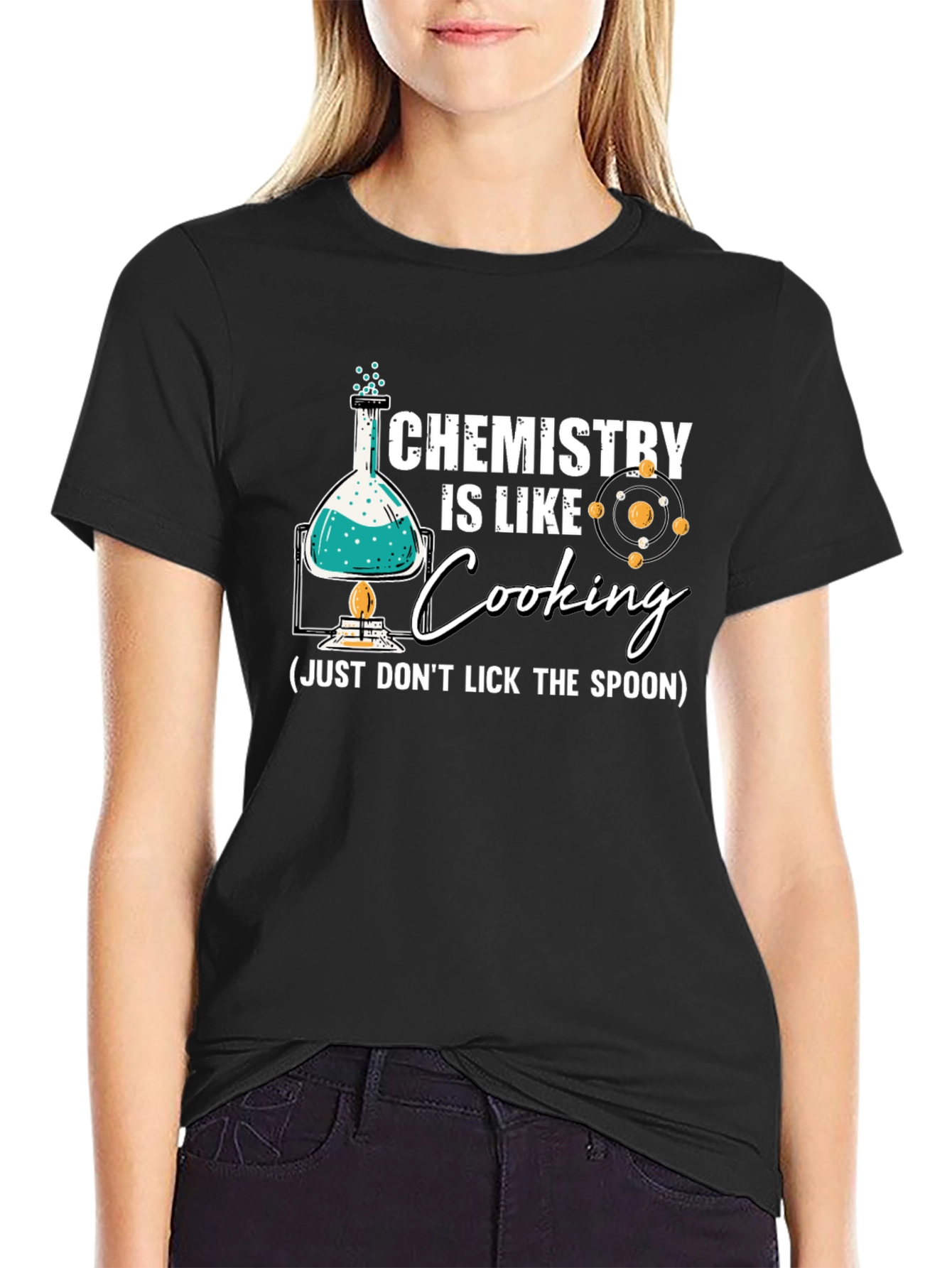 Black Chemistry is Like Cooking Funny T-Shirt view 2