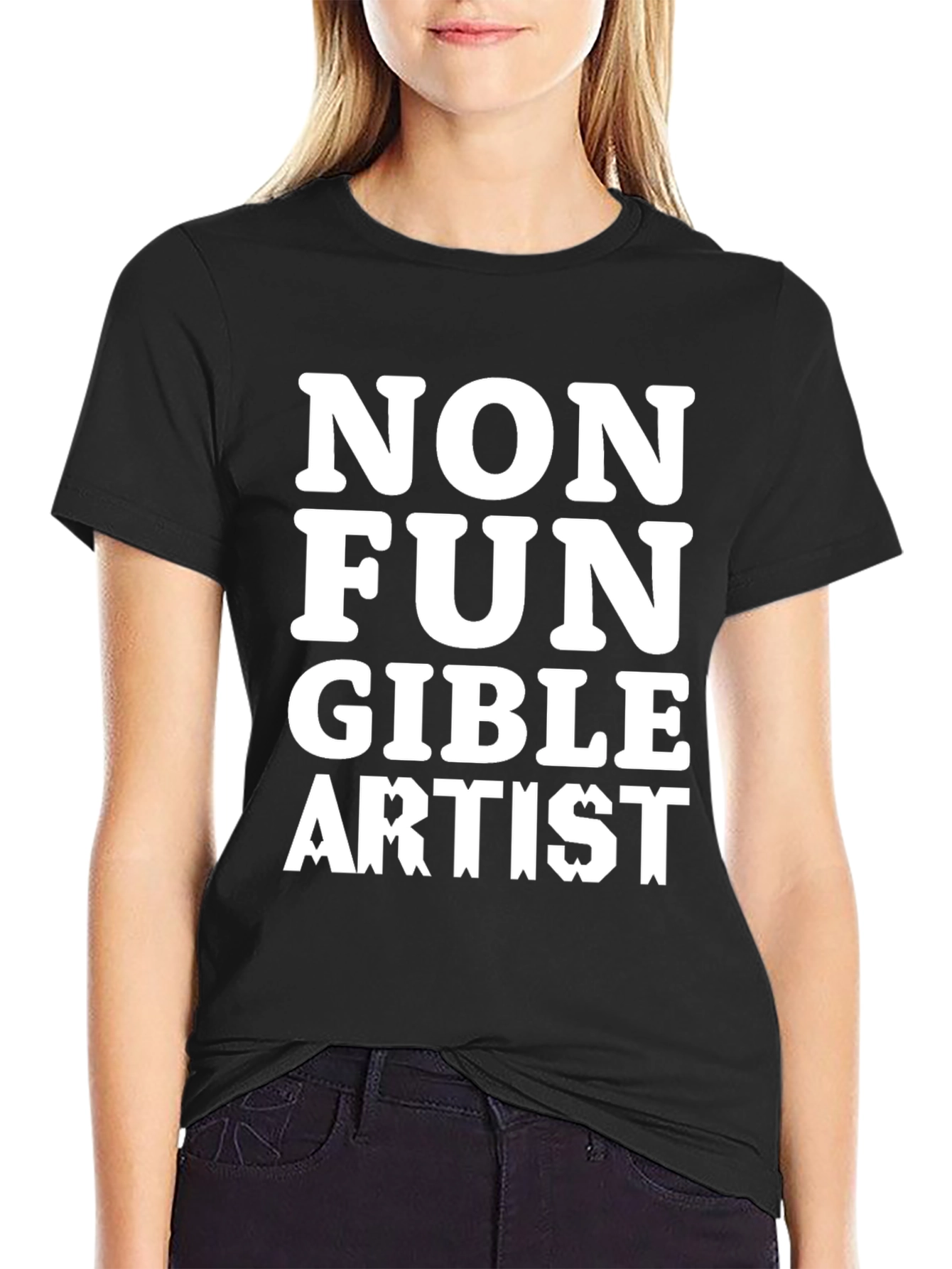 Black Non Fungible Artist Black T-Shirt view 2