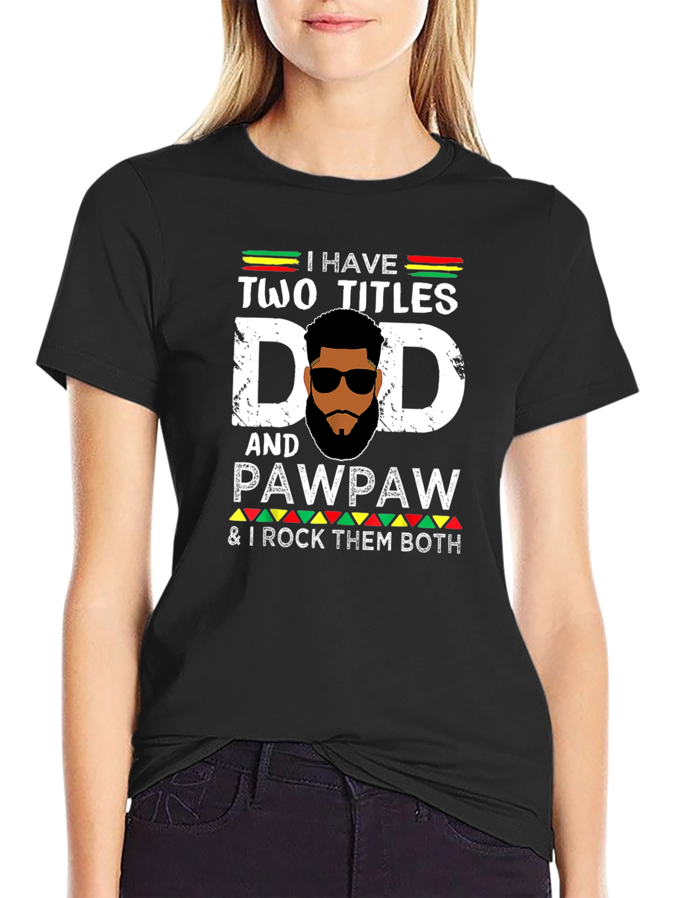 Black Dad and Pawpaw Graphic T-Shirt view 2