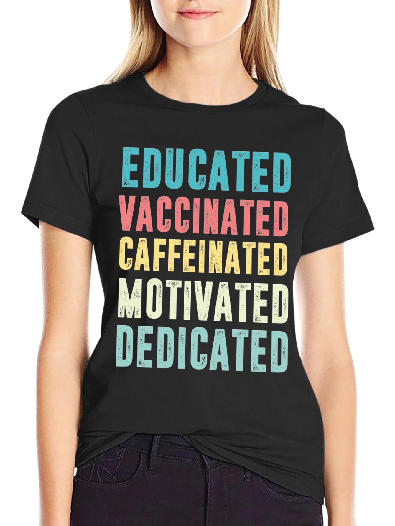 Educated Vaccinated Caffeinated Tee - 2