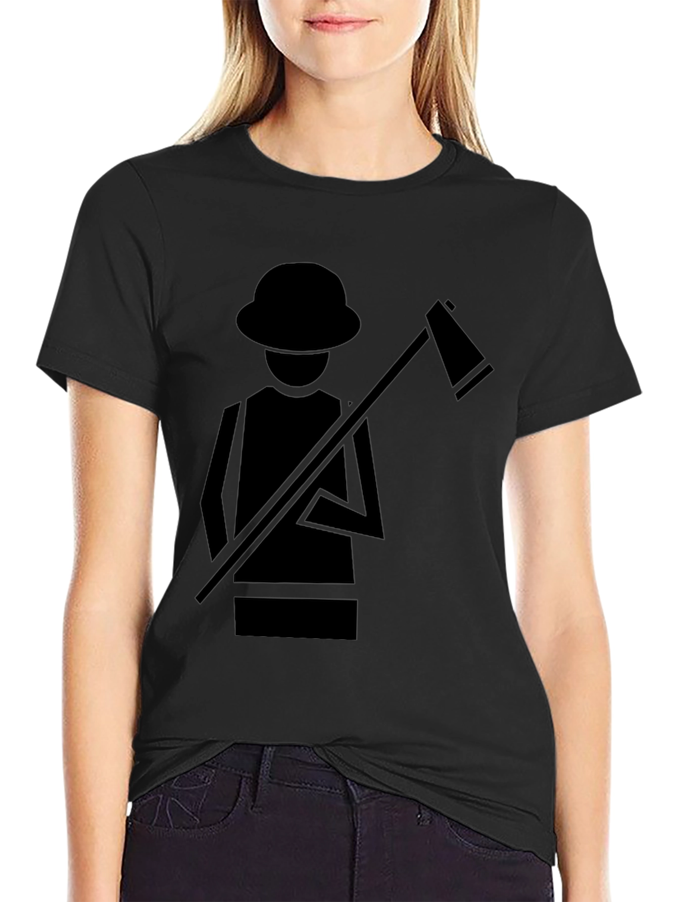 Minimalist Black T-Shirt - Farmer Graphic Tee - 2