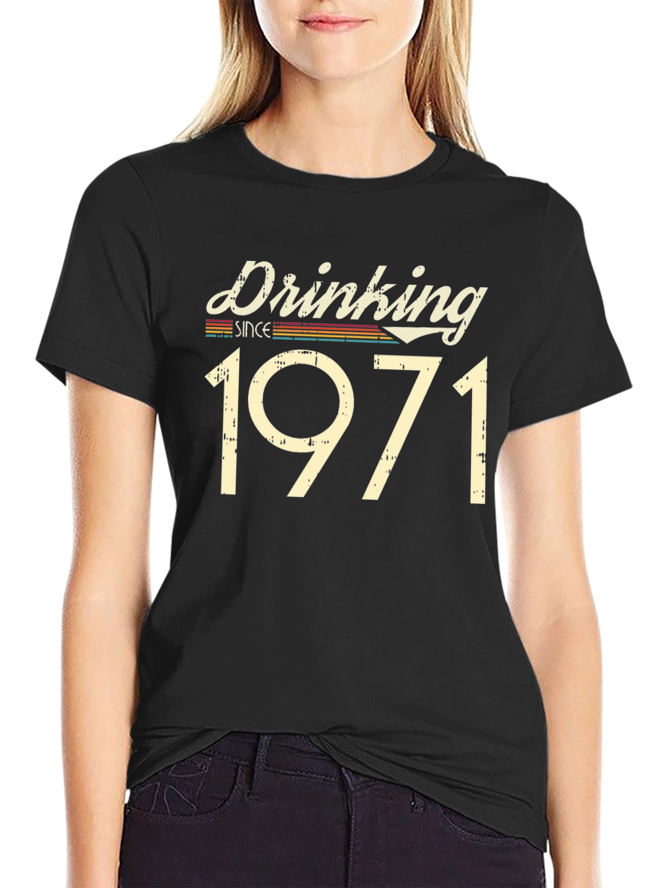 Drinking Since 1971 Graphic Tee - Black - 2