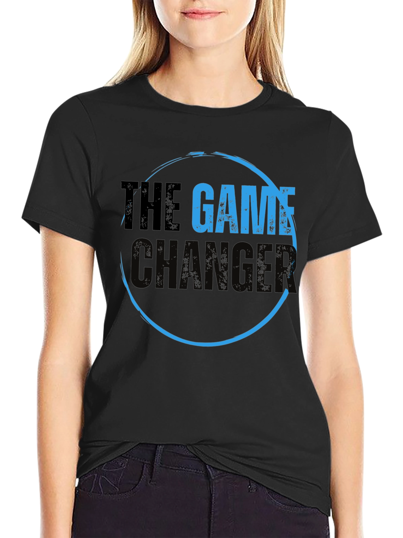 Black The Game Changer Graphic T-Shirt view 2