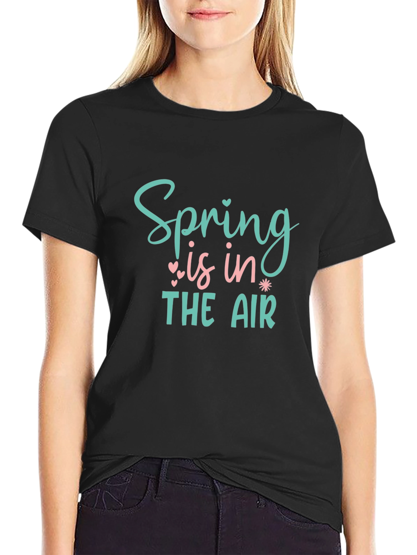 Black Spring is in the Air Graphic Tee - Black view 2