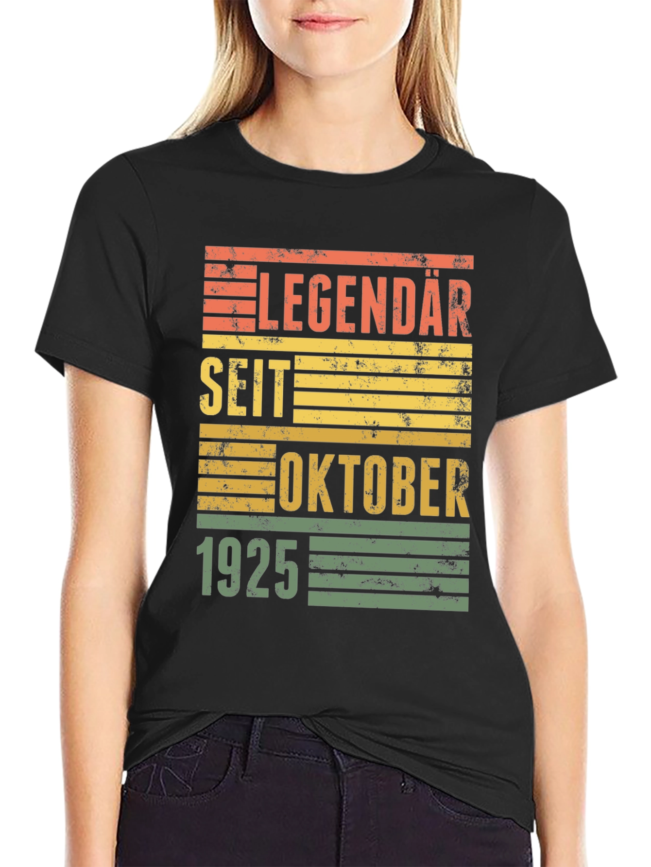 Black Legendary Since October 1925 T-Shirt view 2