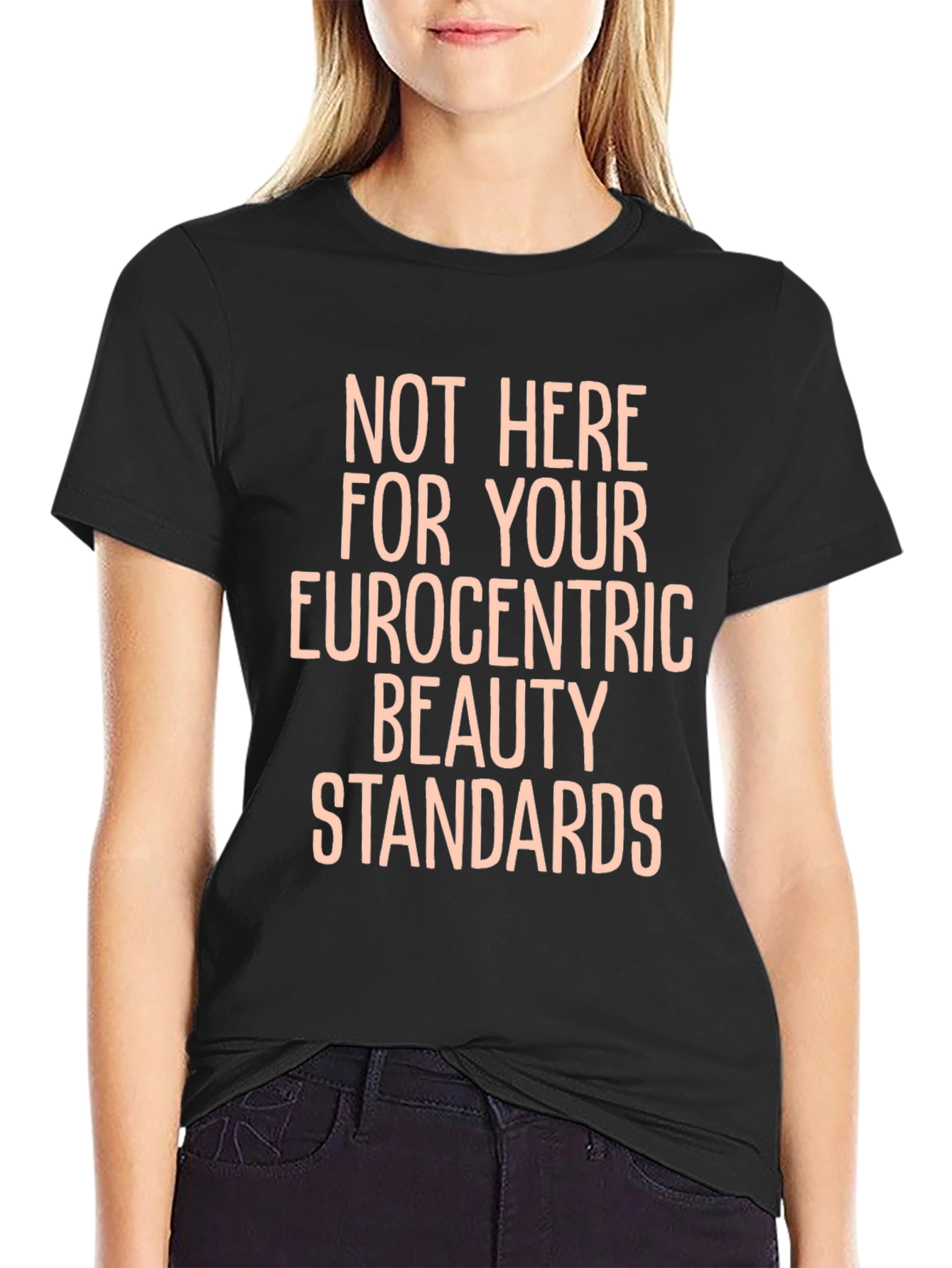 Black Eurocentric Beauty Standards Statement Tee view 2