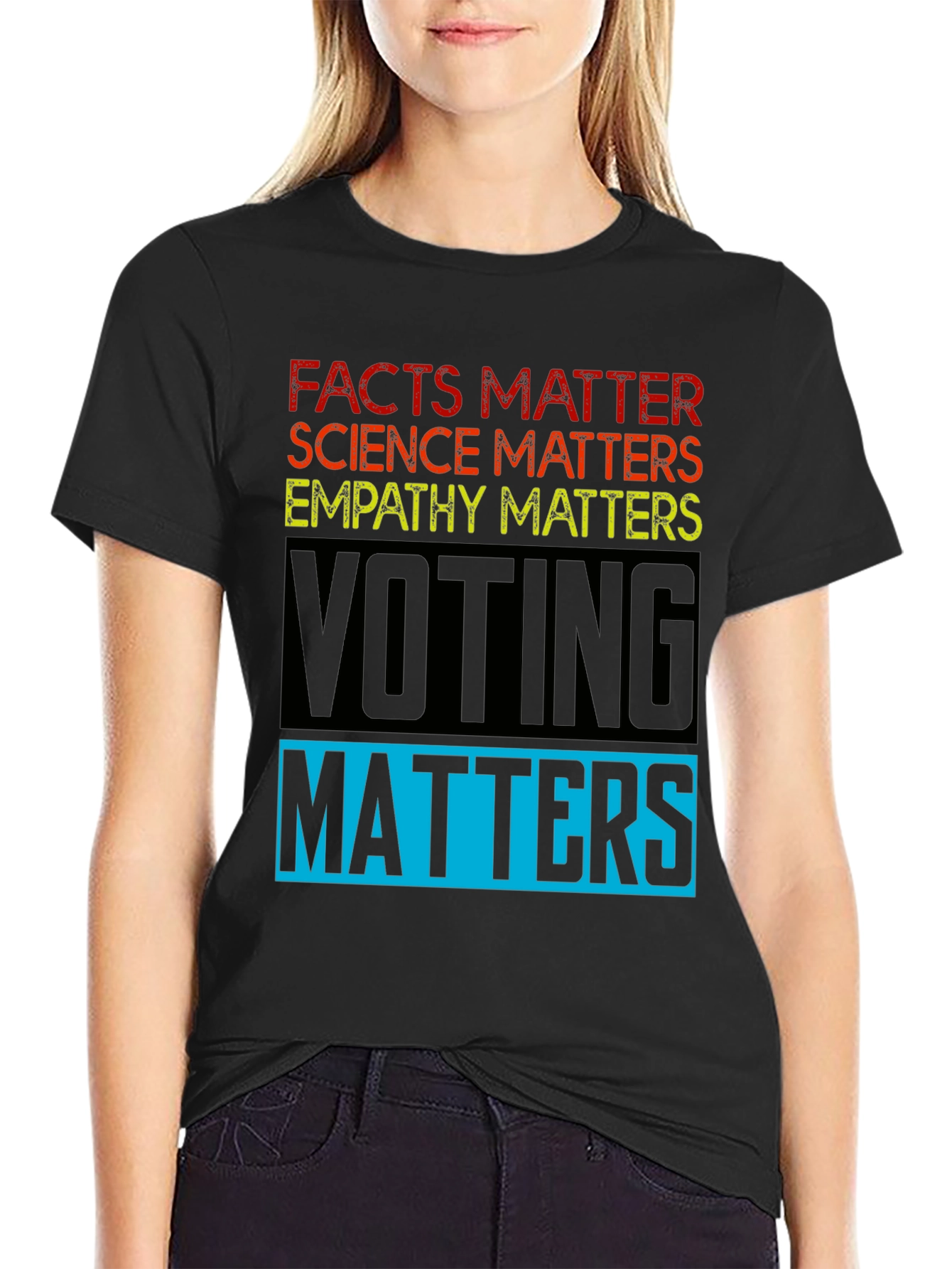 Black Facts Matter Graphic T-Shirt view 2
