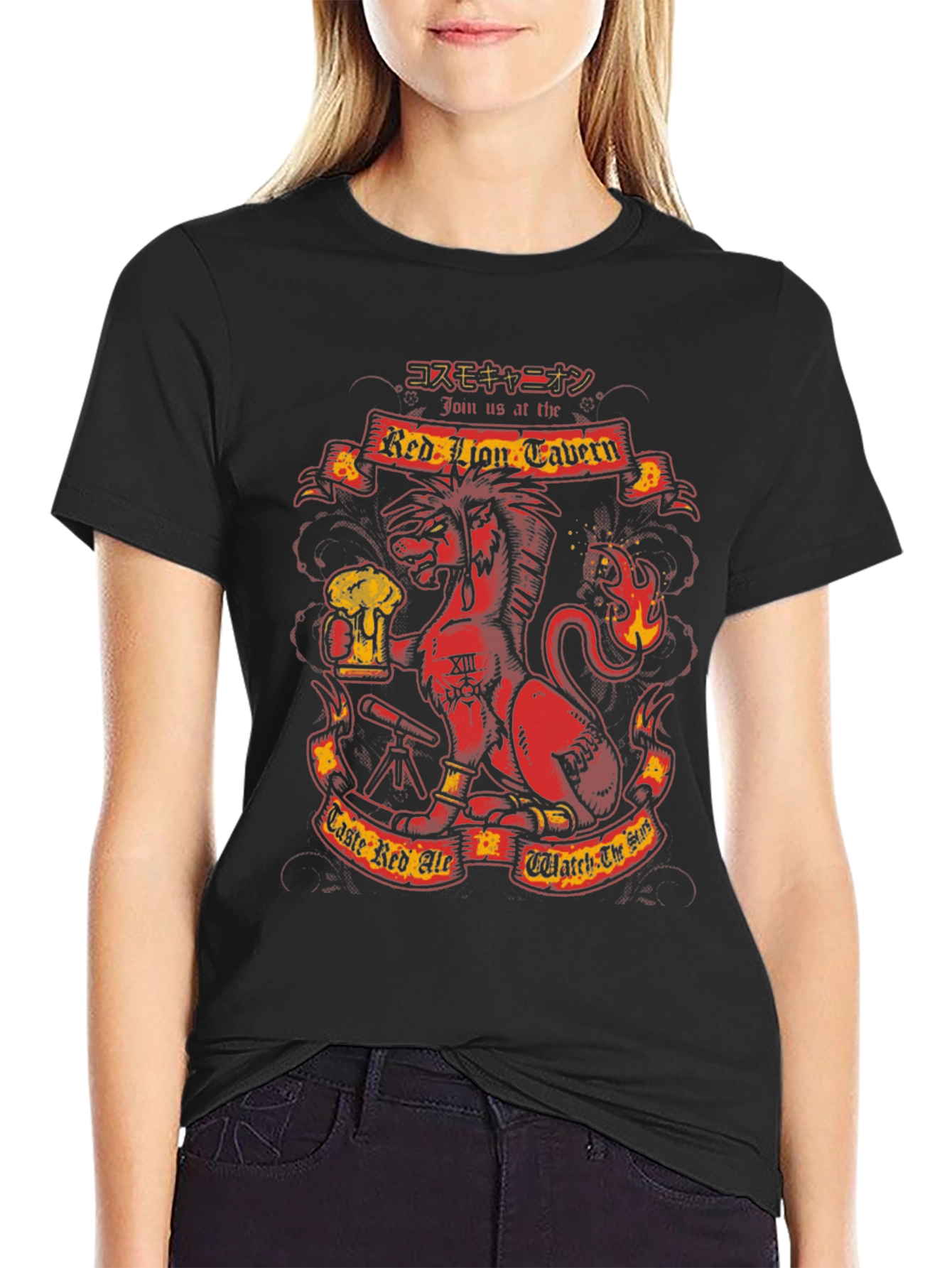 Black Red Lion Tavern Graphic Tee view 2