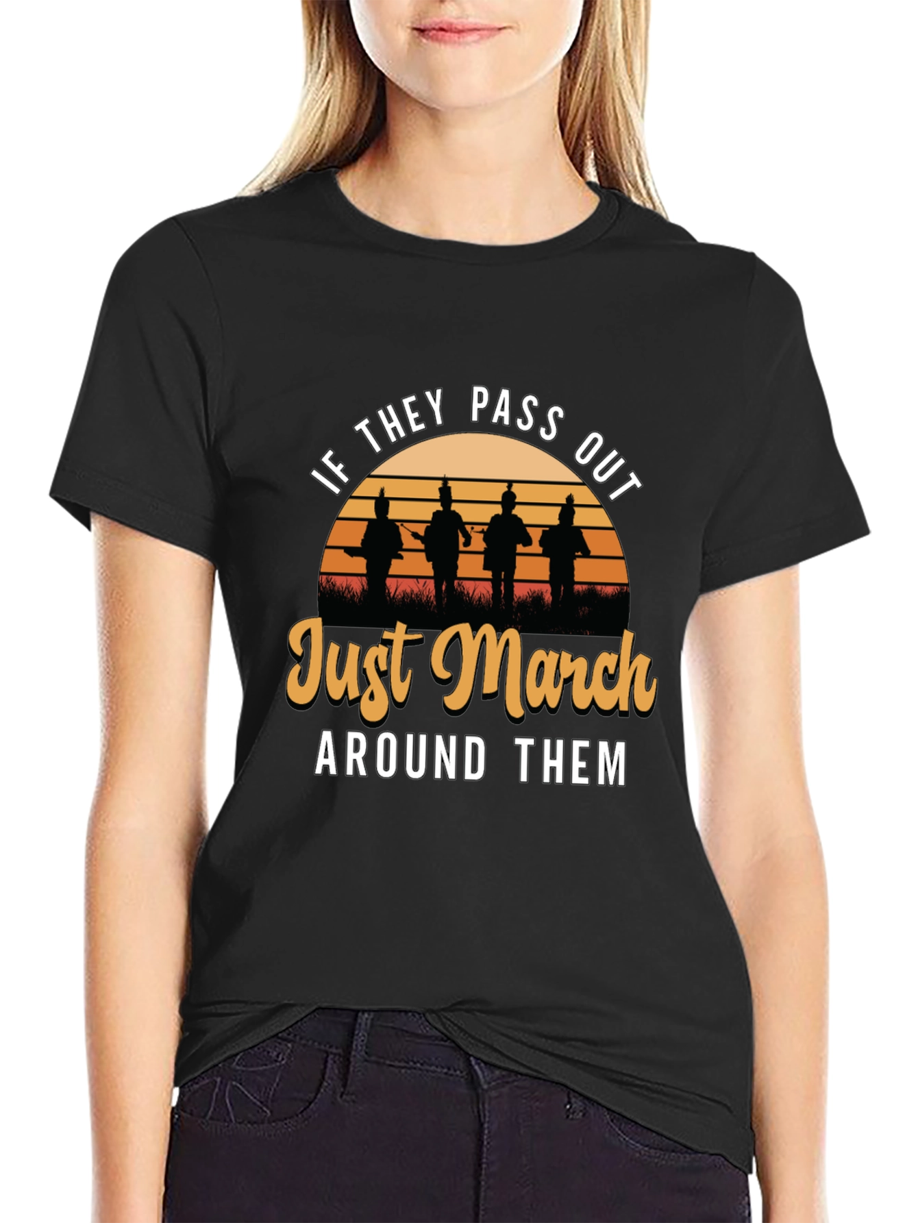 Black Just March Around Them T-Shirt view 2