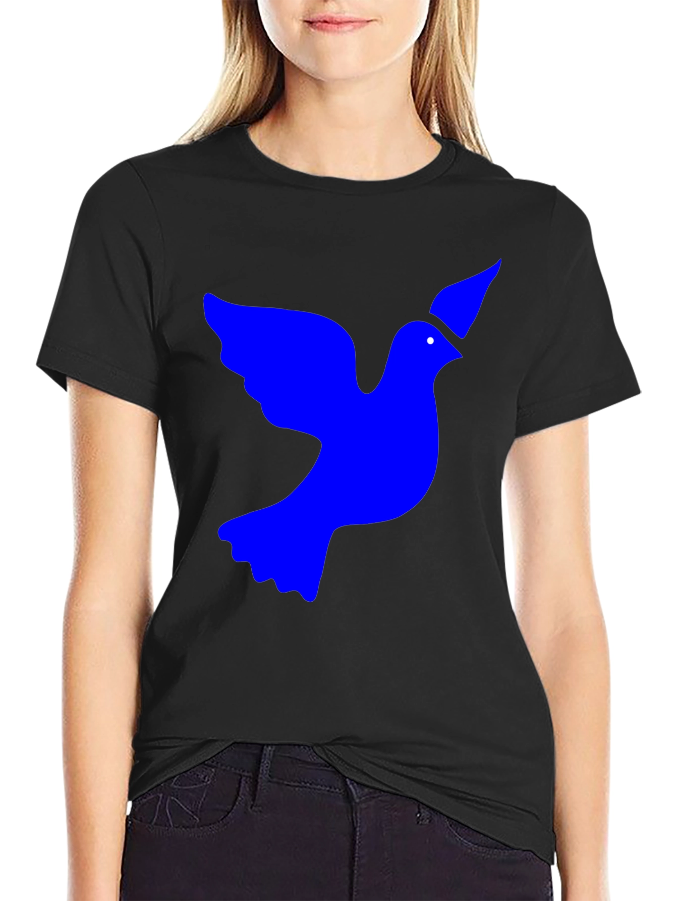 Black Dove Graphic Tee - Black Cotton Blend view 2