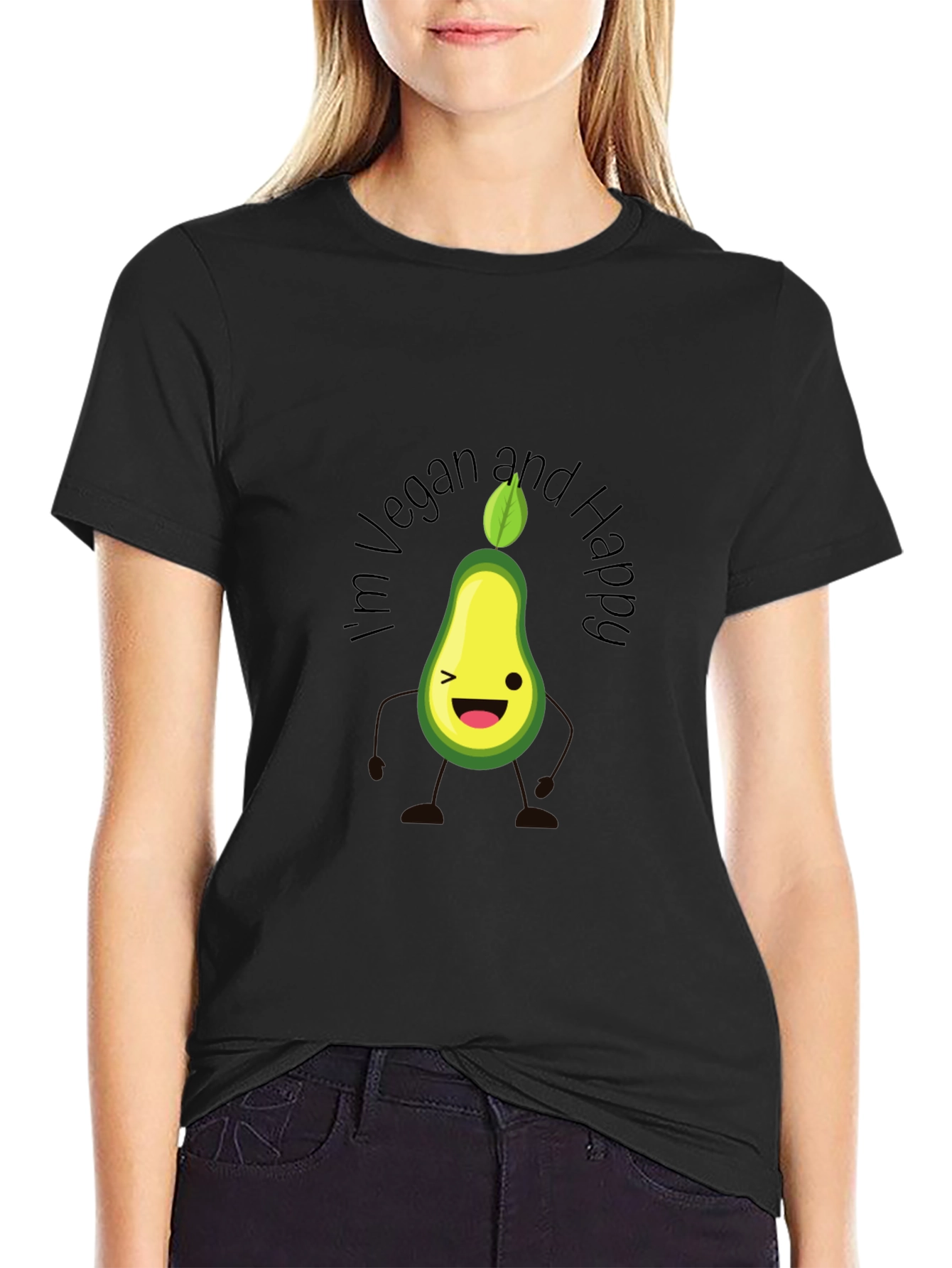 Vegan Avocado T-Shirt - Happy & Healthy Lifestyle Tee - 2
