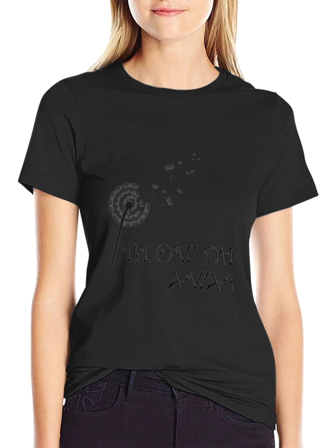 Black Blow Me Away Black Graphic Tee view 2