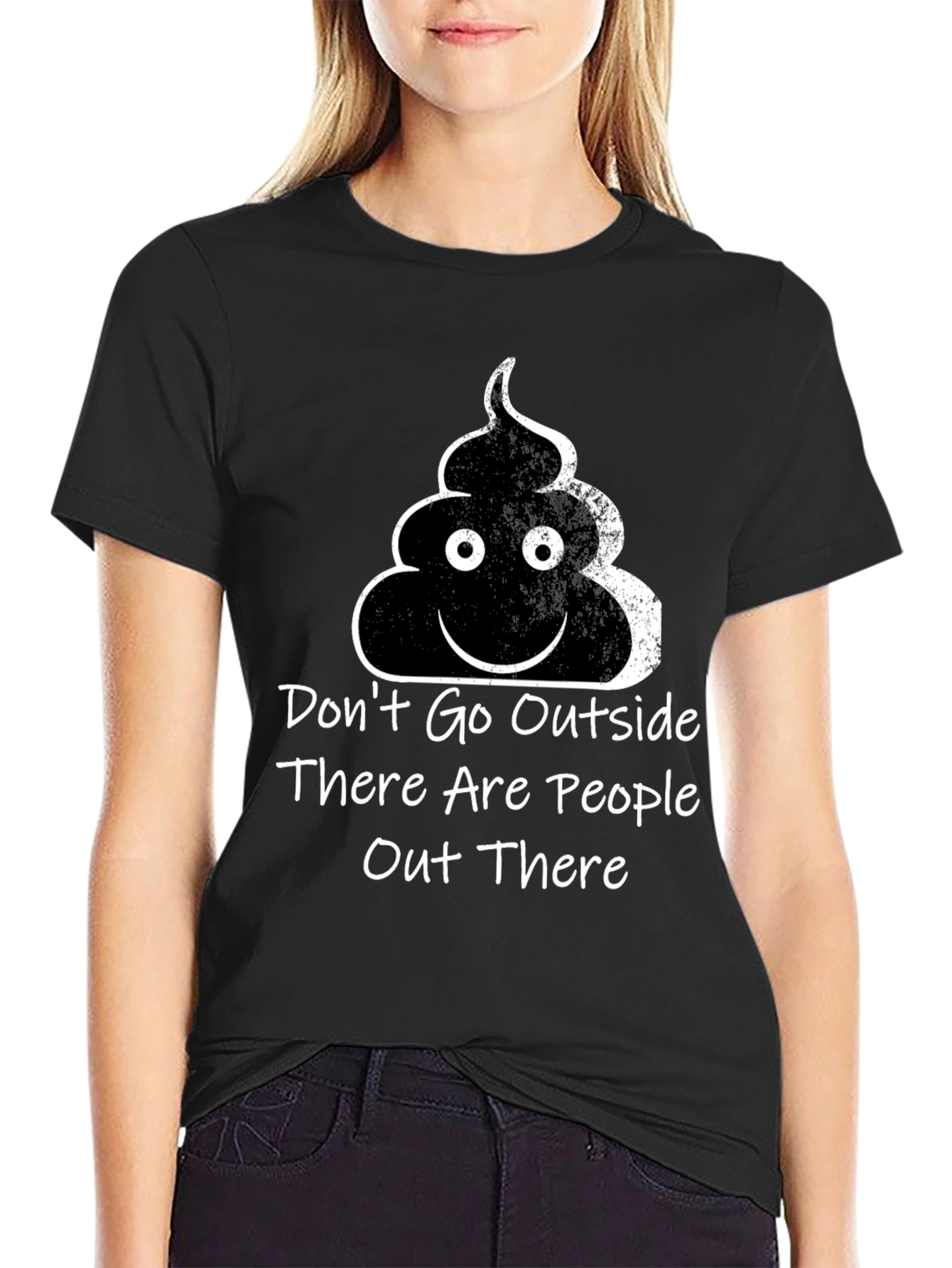 Black Don't Go Outside T-Shirt Funny Social Graphic Tee view 2