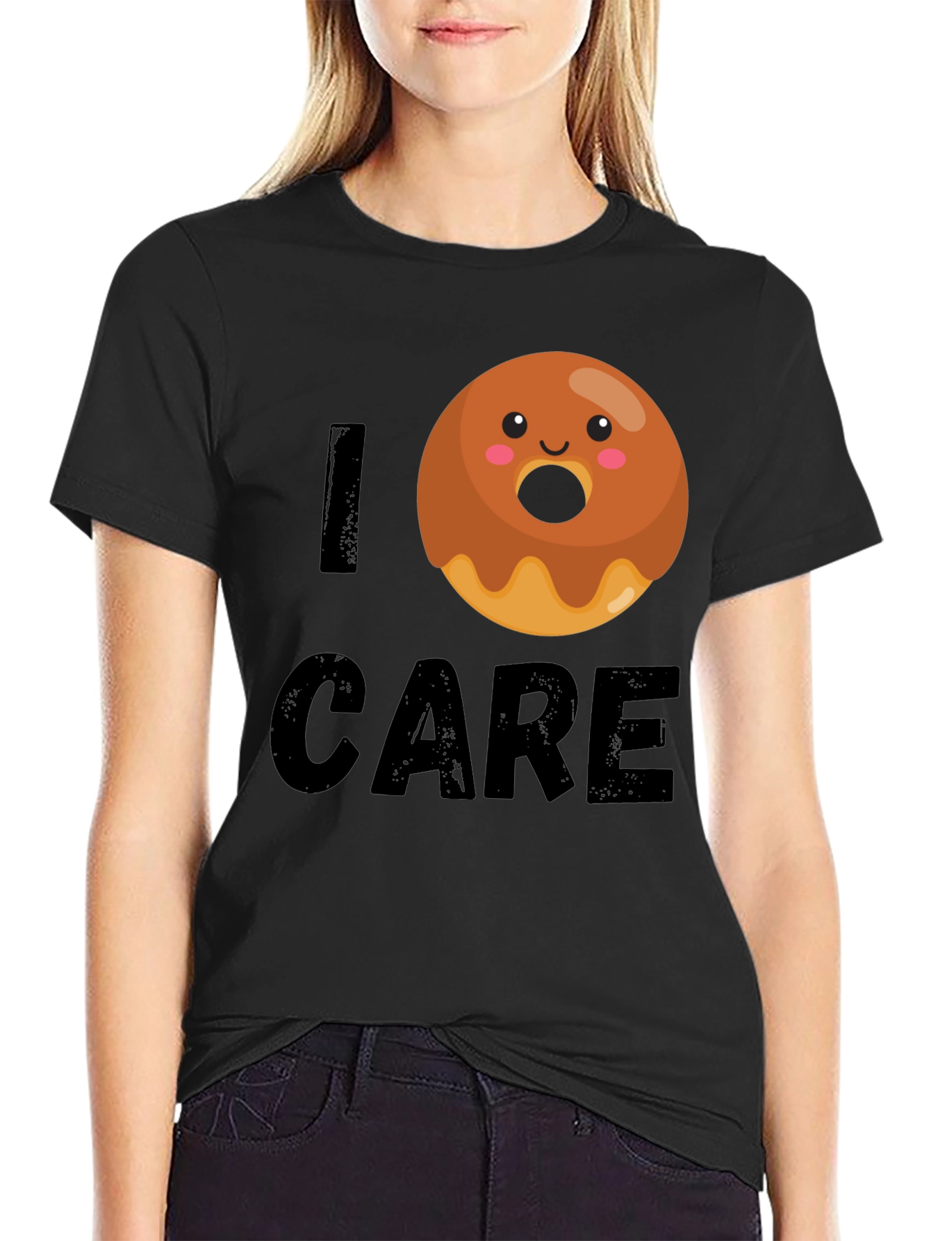 Black I Donut Care Graphic Tee view 2