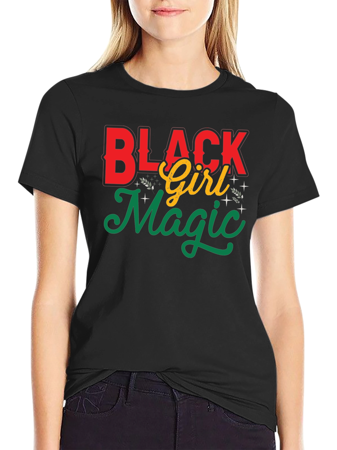 Black Black Girl Magic Graphic T-Shirt view 2