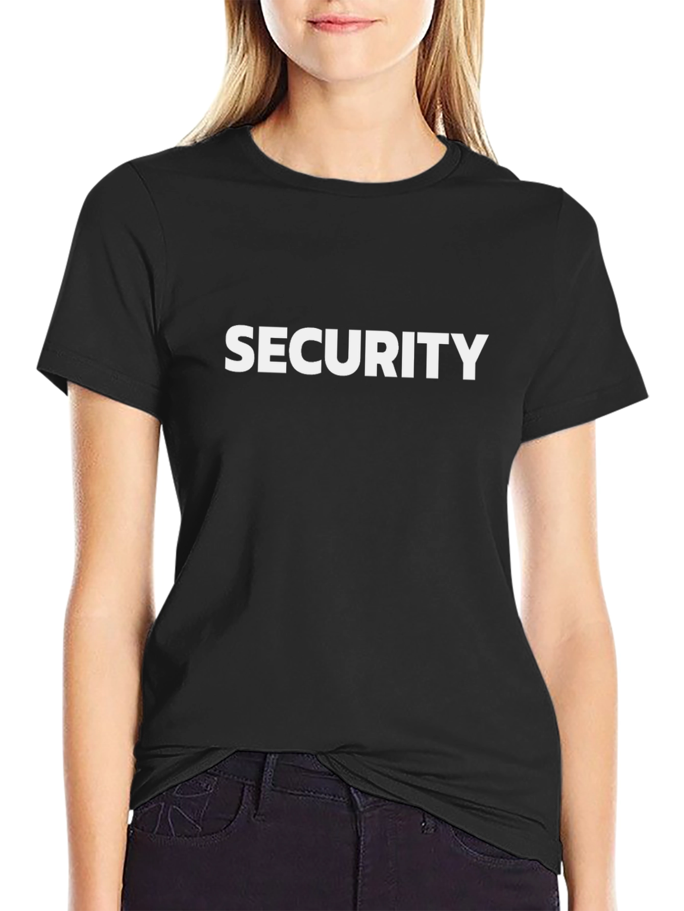 Black Security Crew Black T-Shirt view 2