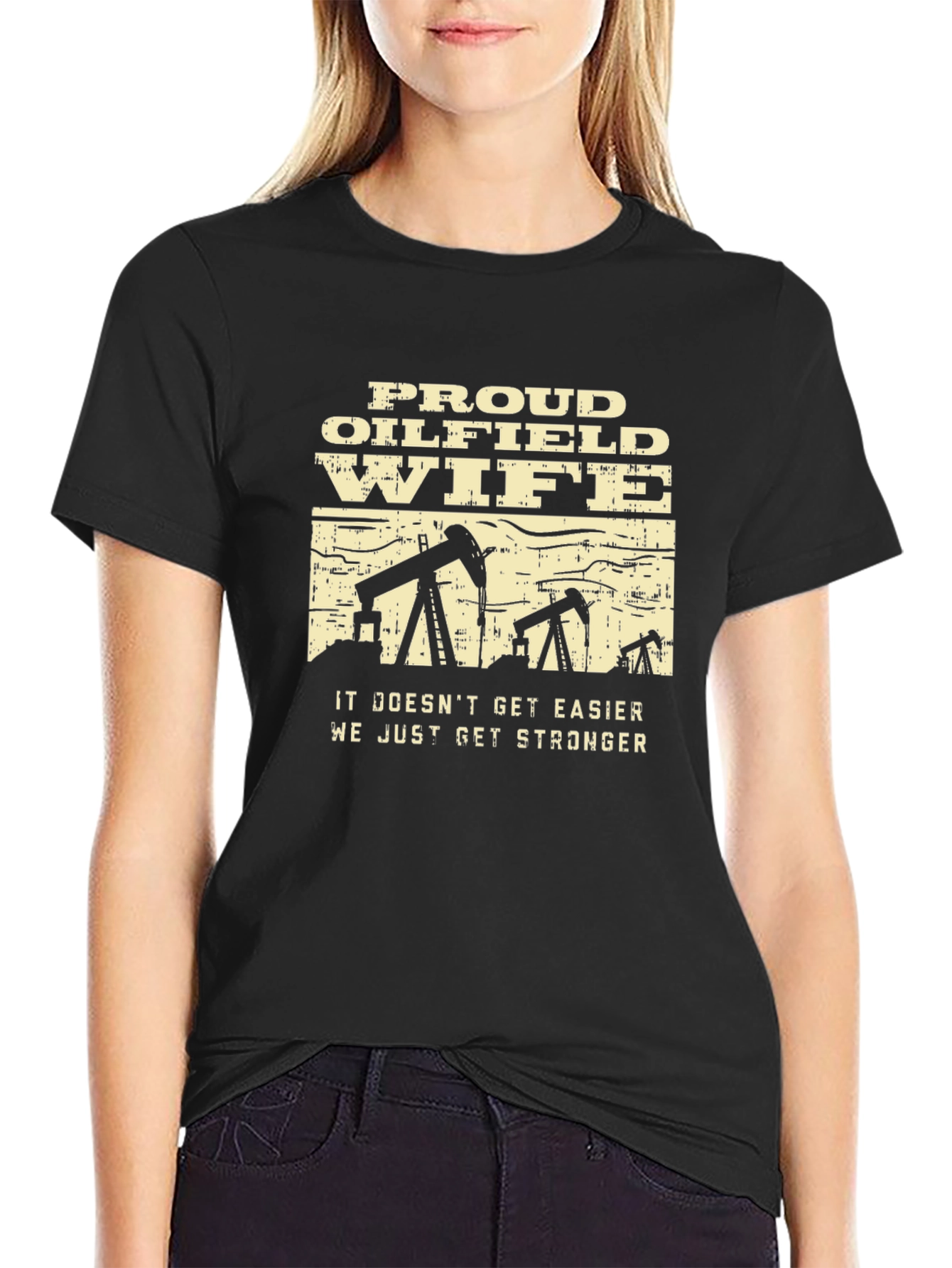 Proud Oilfield Wife Graphic Tee - Black - 2