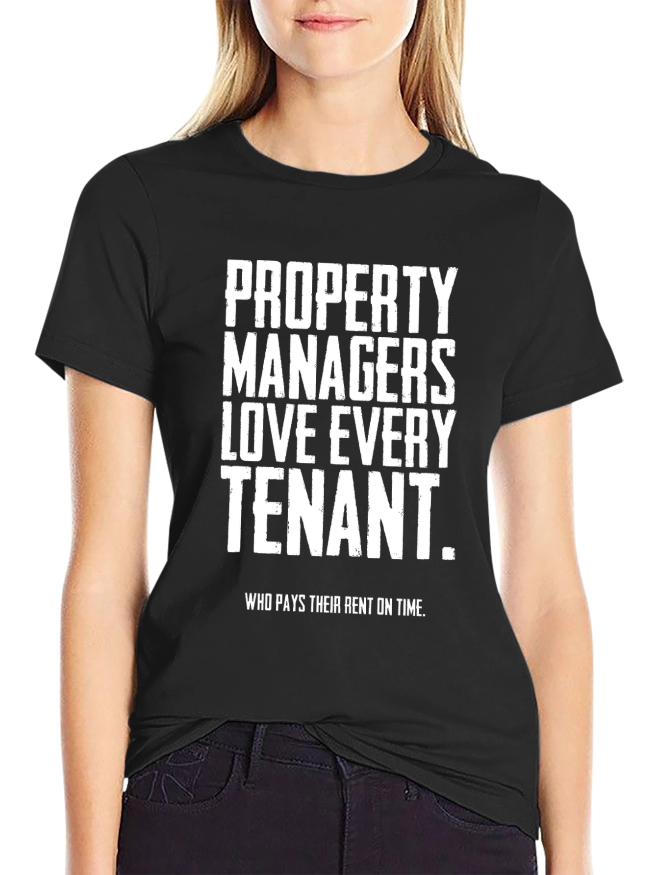 Black Property Manager Humor T-Shirt view 2