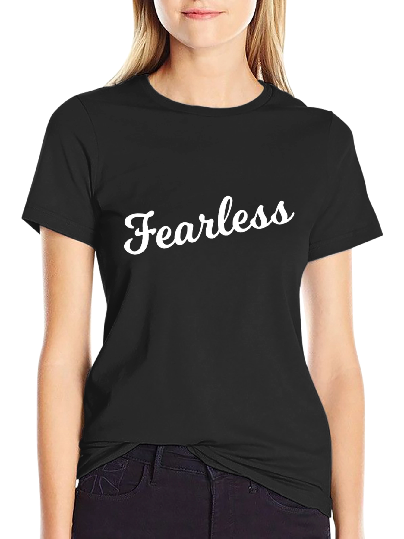 Black Fearless Black Graphic Tee view 2