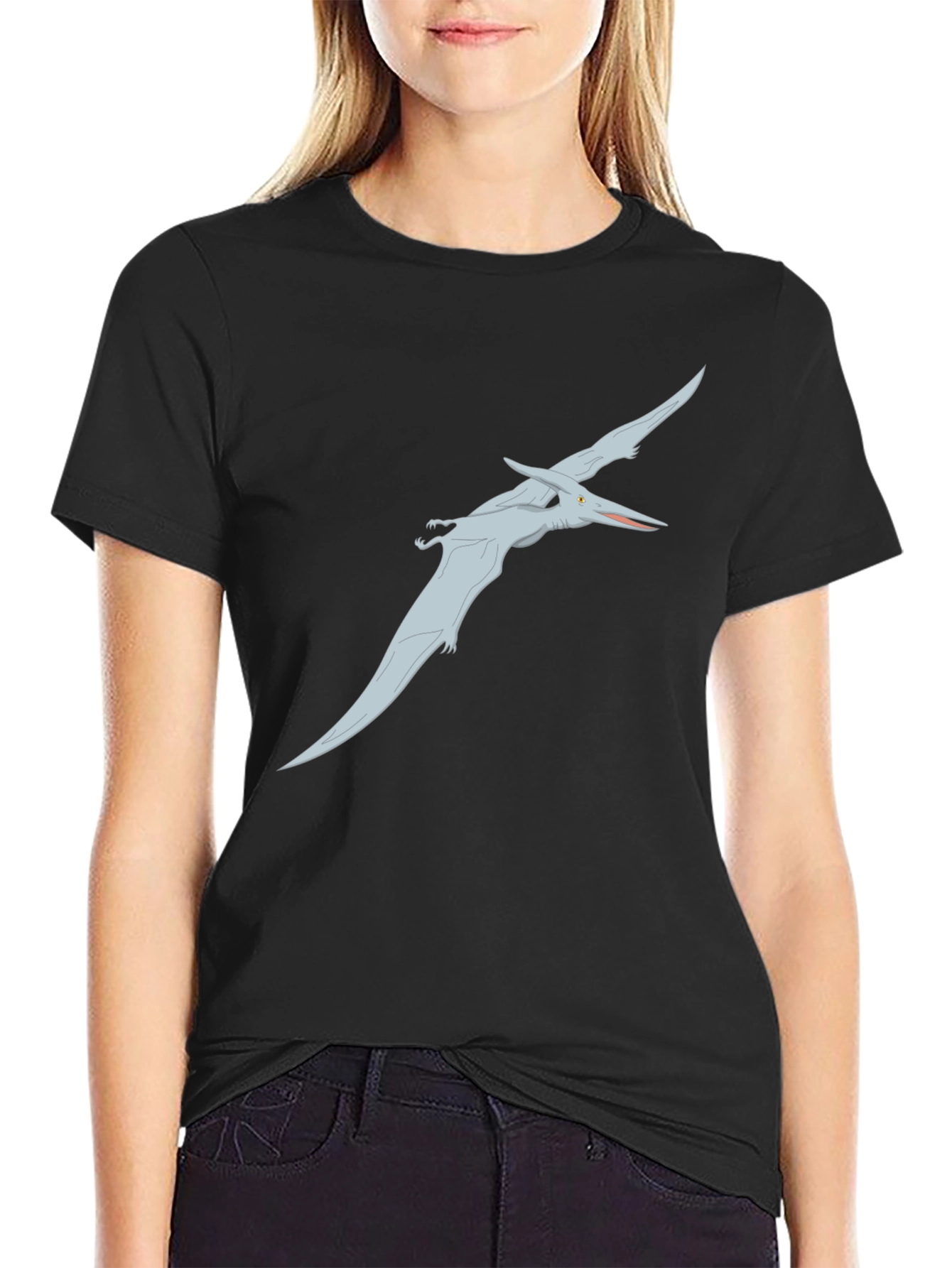 Black Pterodactyl Graphic Tee - Black T-Shirt view 2