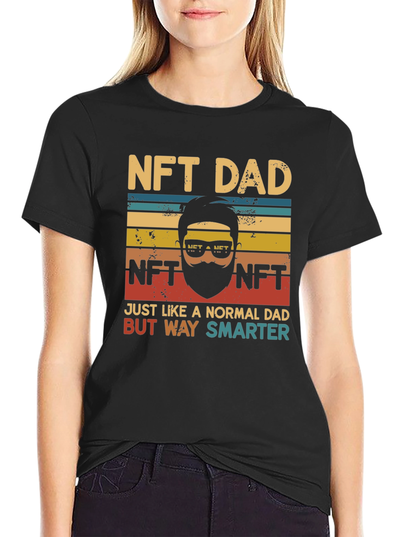 Black NFT Dad Graphic T-Shirt view 2