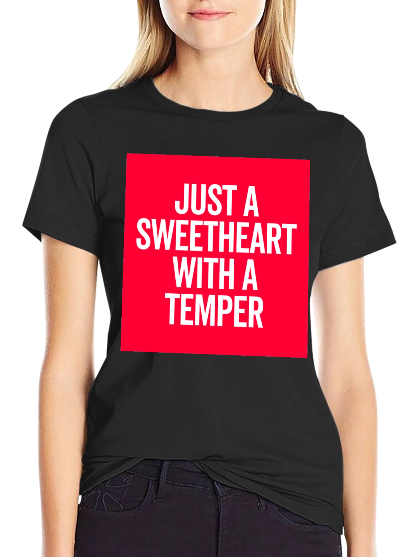 Black Sweetheart With A Temper Graphic T-Shirt view 2