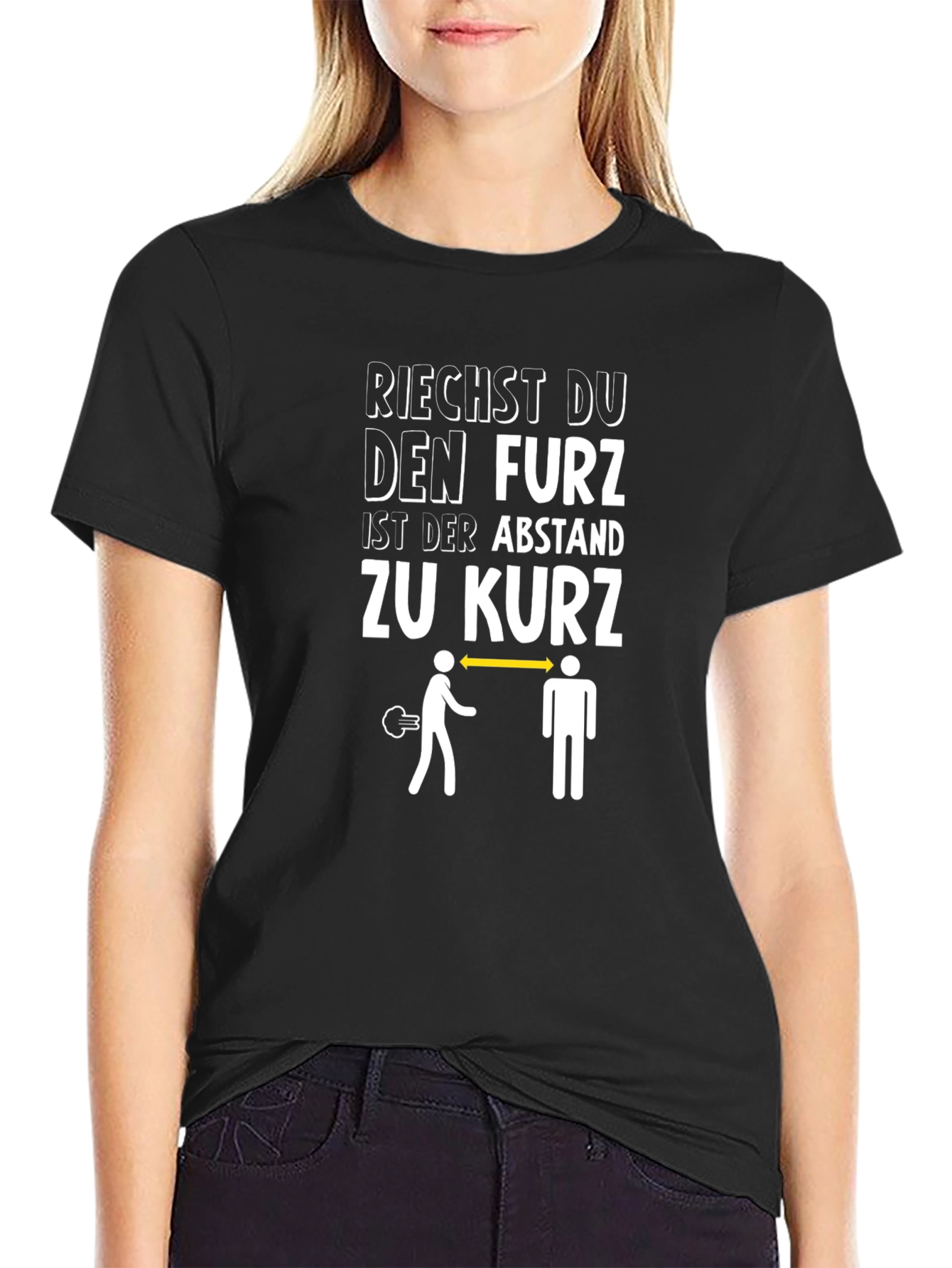 Black Funny German Fart Joke T-Shirt view 2