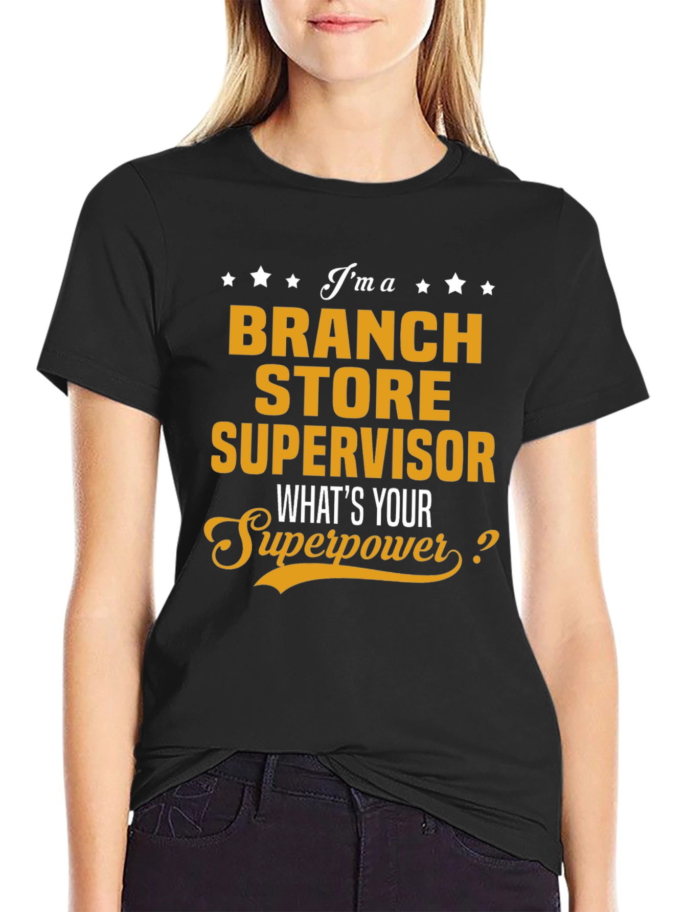 Black Branch Store Supervisor Superpower T-Shirt view 2