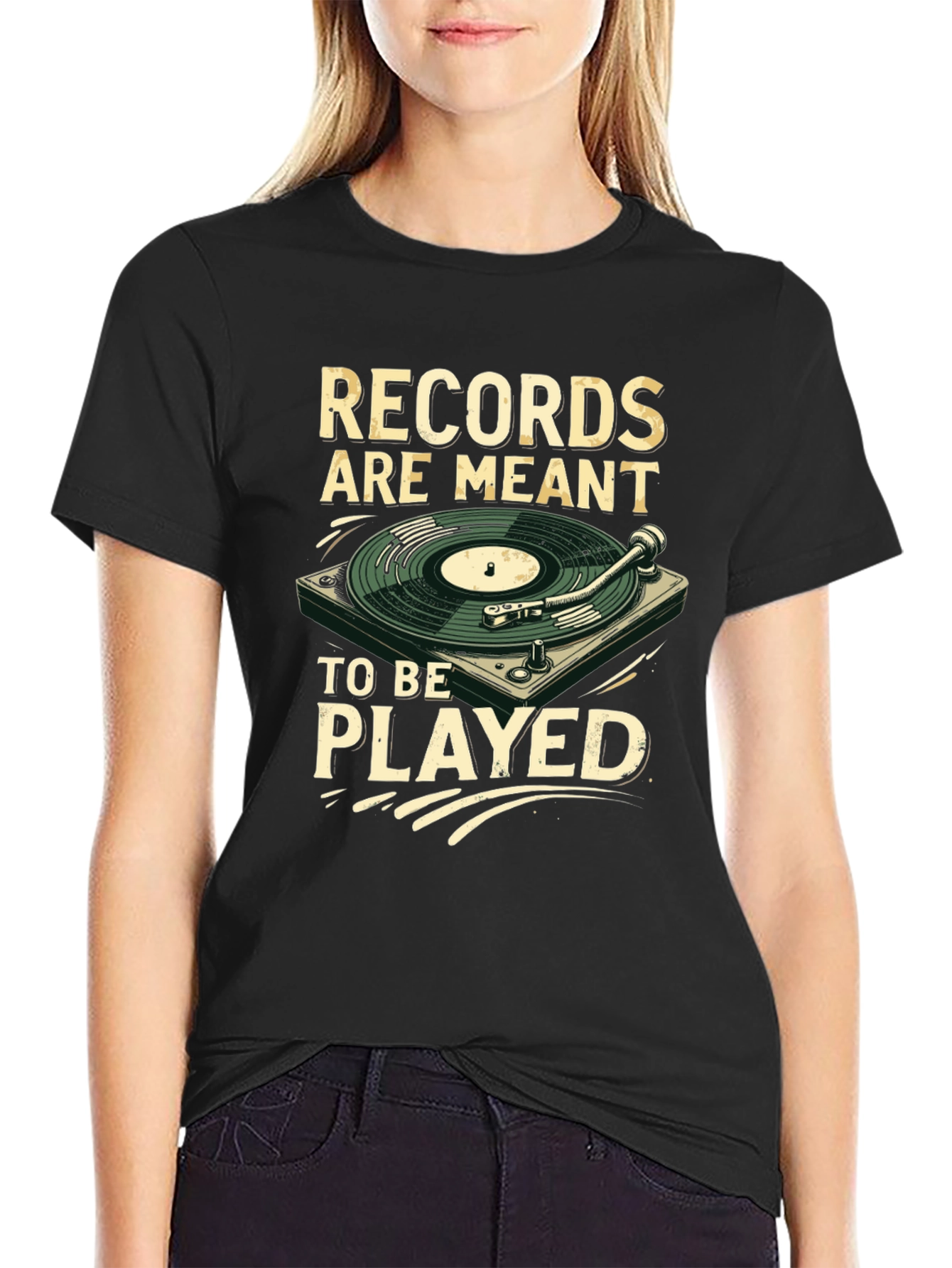 Black Records Are Meant To Be Played T-Shirt view 2