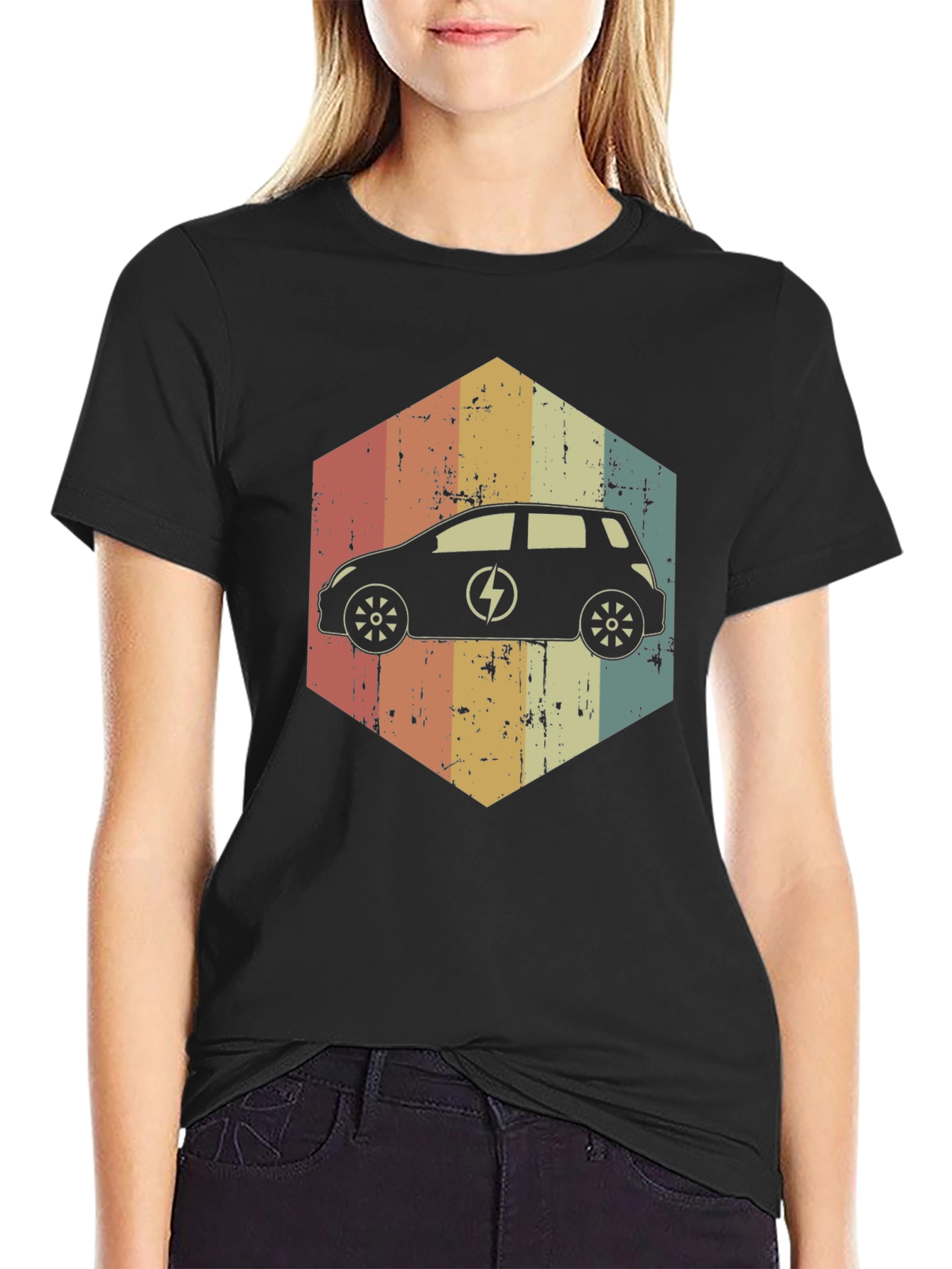 Electric Car Retro T-Shirt - Eco-Friendly Fashion - 2
