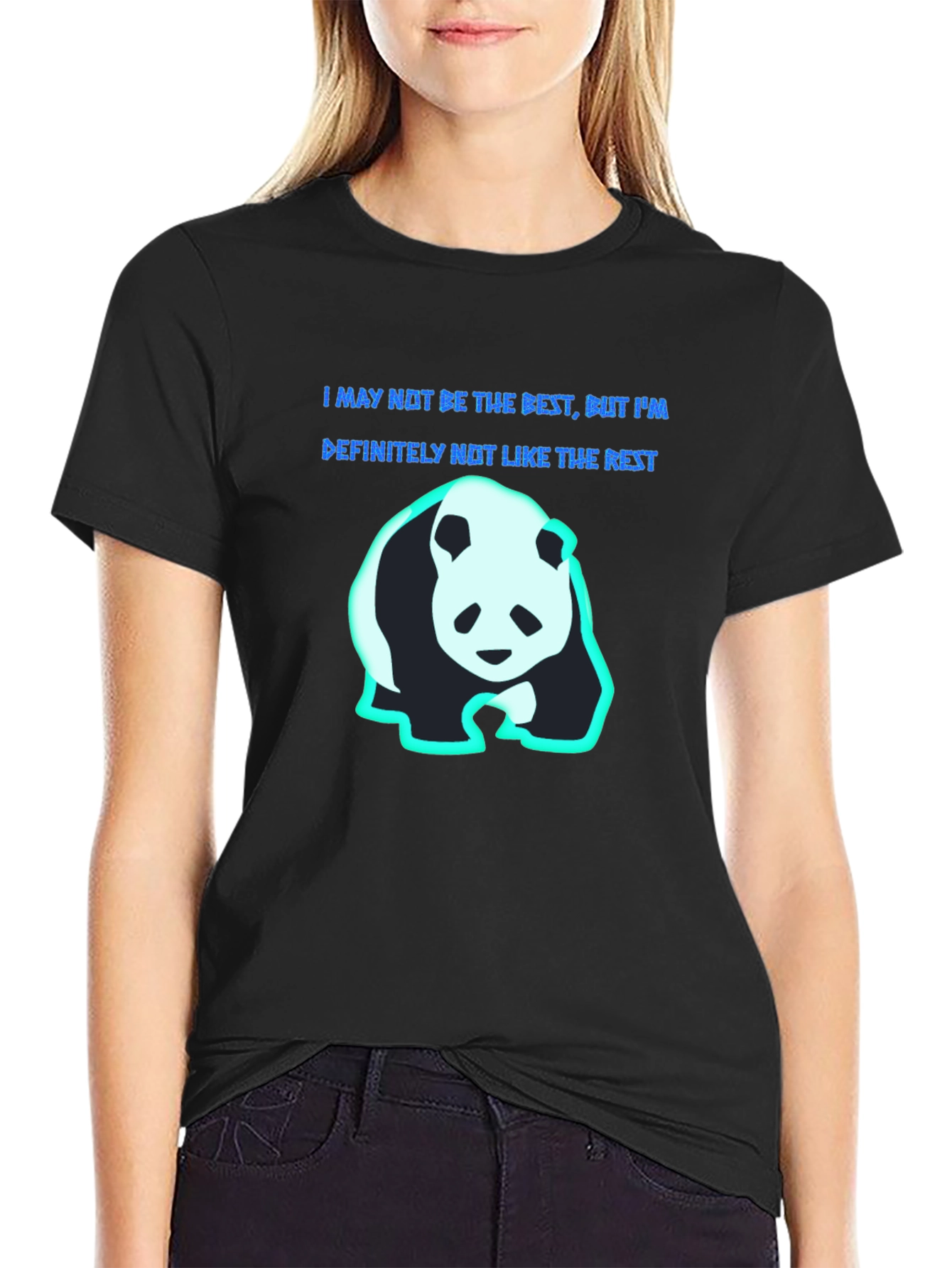 Black Panda Graphic T-Shirt - I'm Not Like The Rest view 2