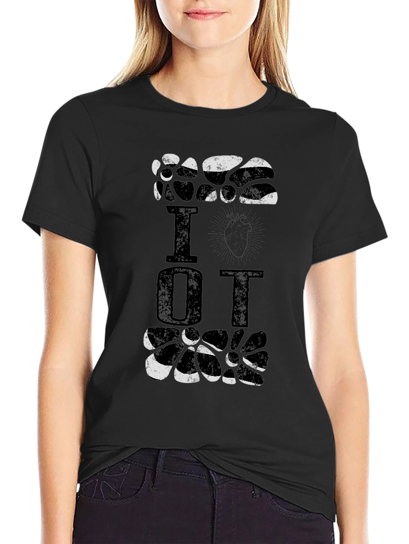 Black I Heart OT Black T-Shirt view 2