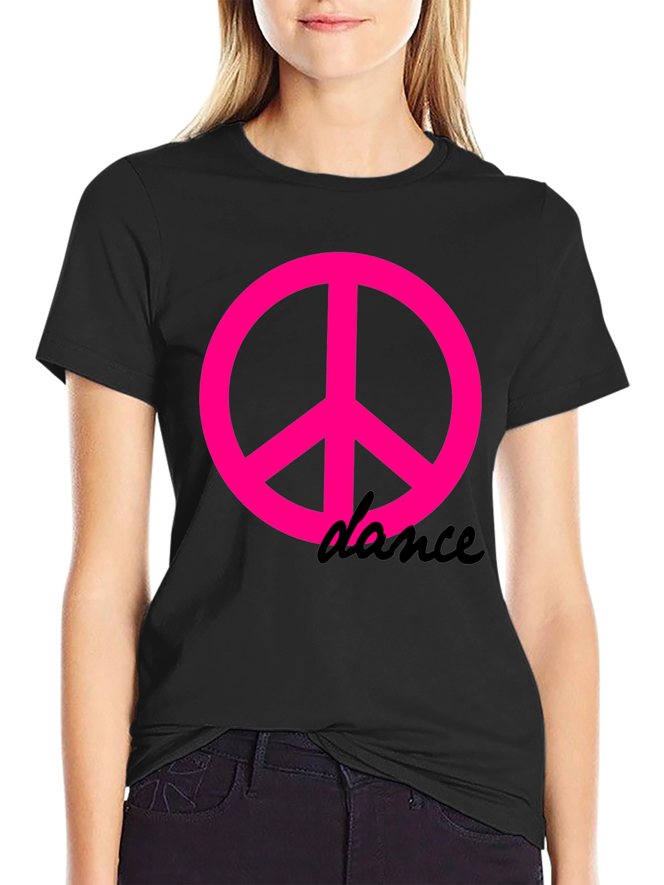 Black Peace & Dance Black T-Shirt view 2