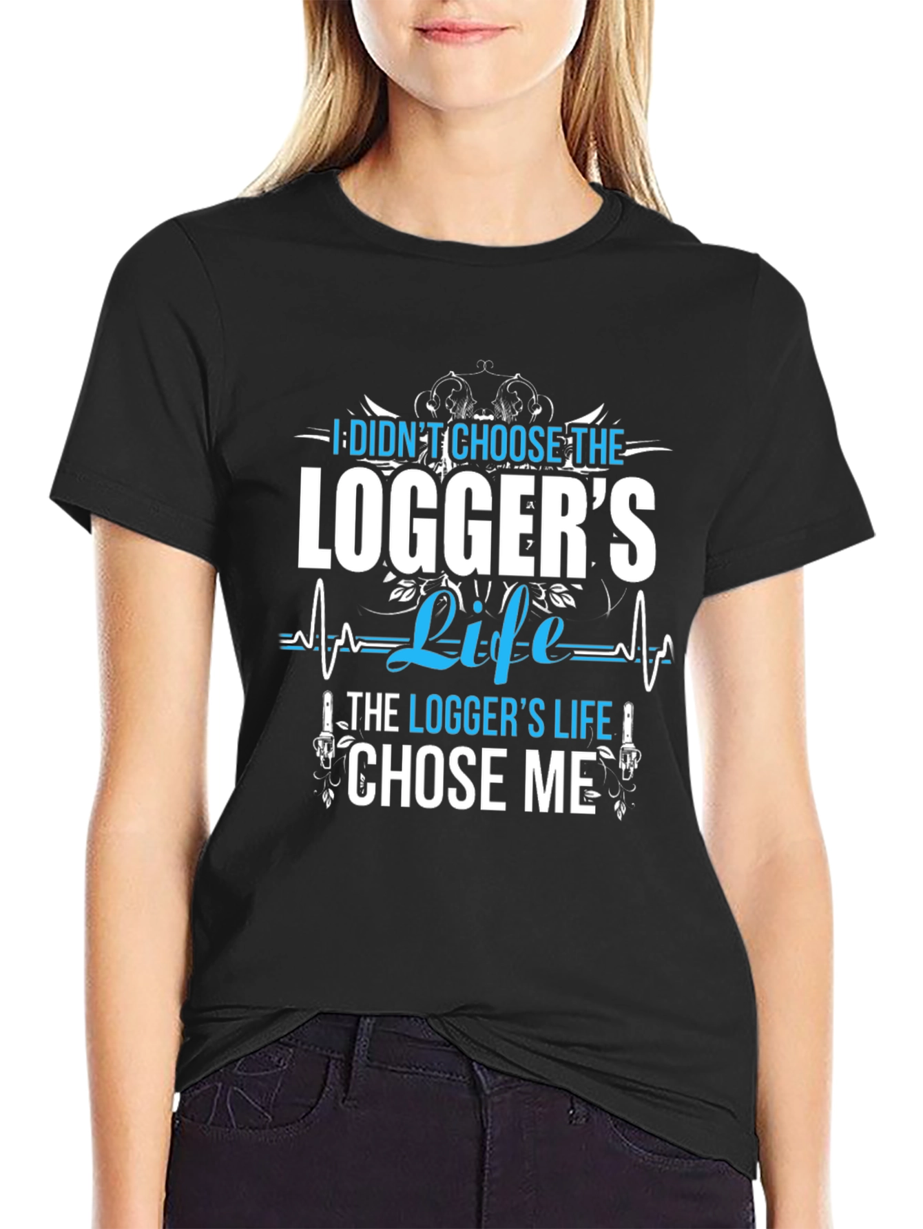 Black Logger's Life Graphic Tee - Black T-Shirt view 2