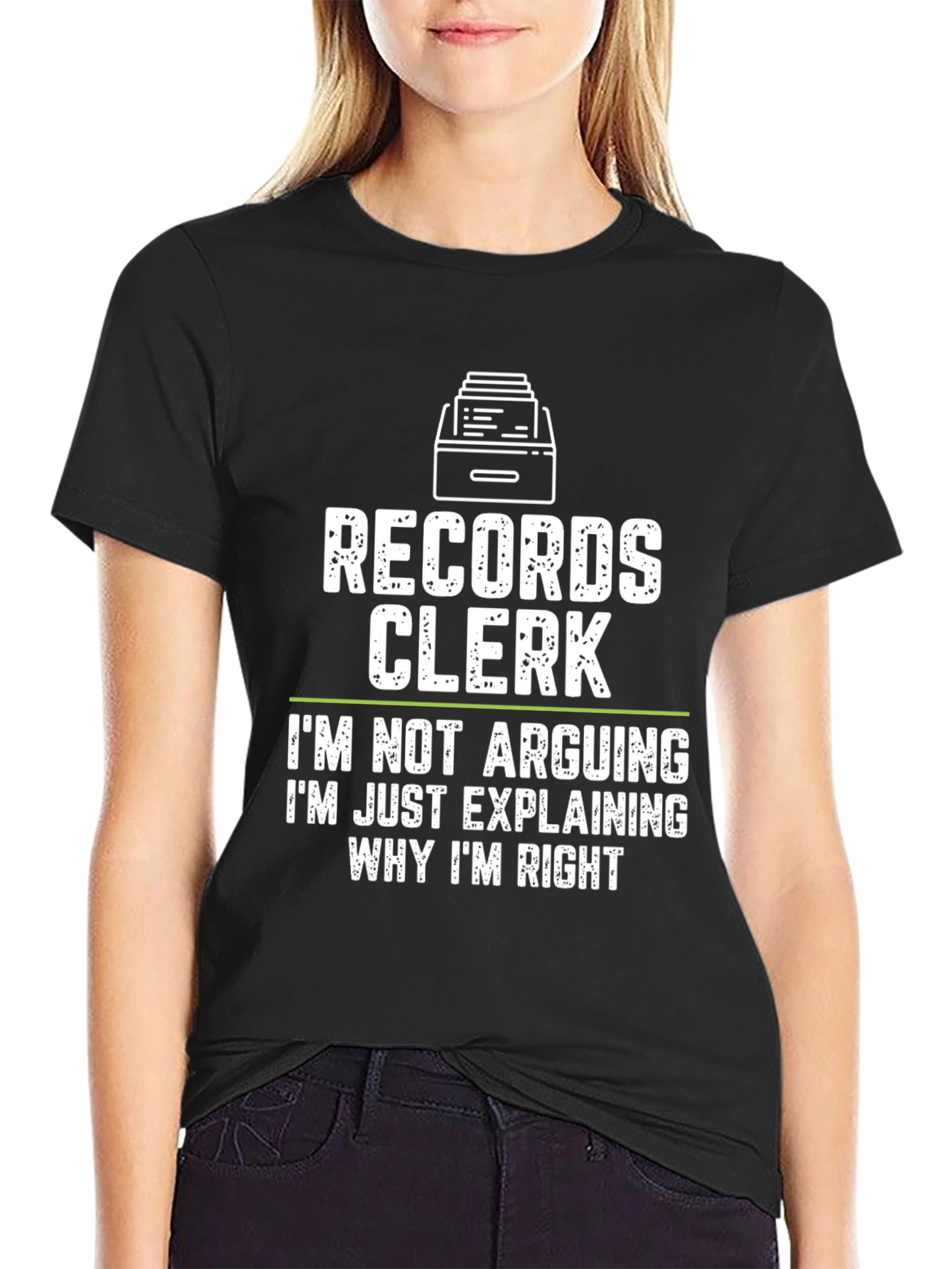 Black Records Clerk Humor T-Shirt - I'm Not Arguing, I'm Explaining view 2