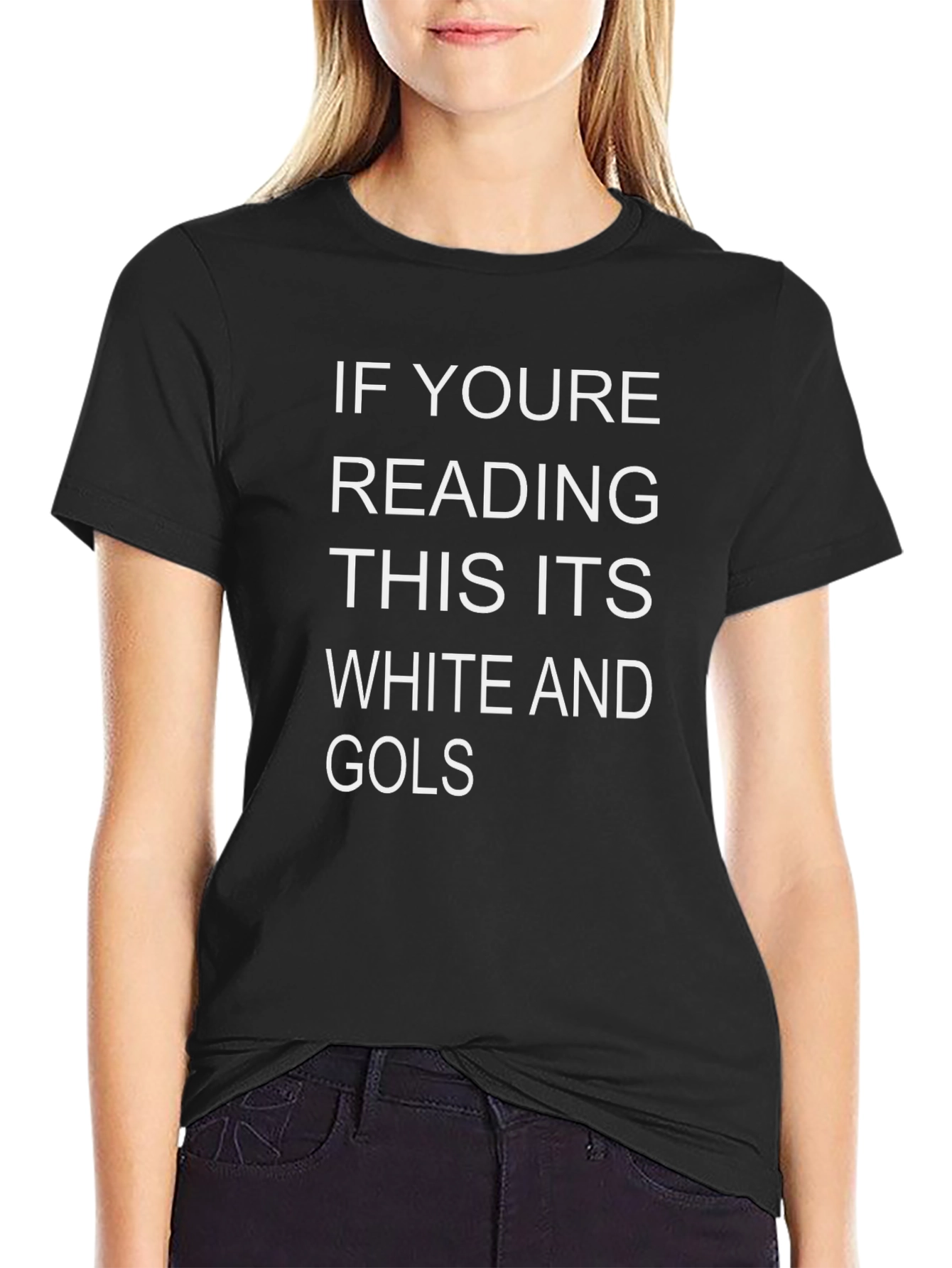 Black Humorous "If You're Reading This" Graphic Tee view 2