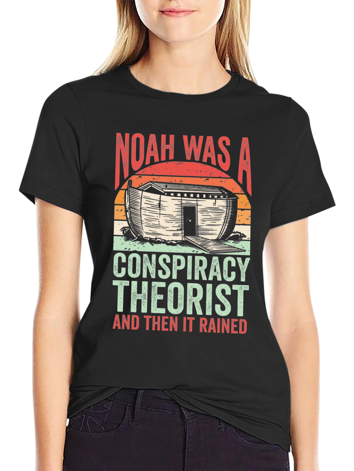 Black Noah Was A Conspiracy Theorist T-Shirt view 2