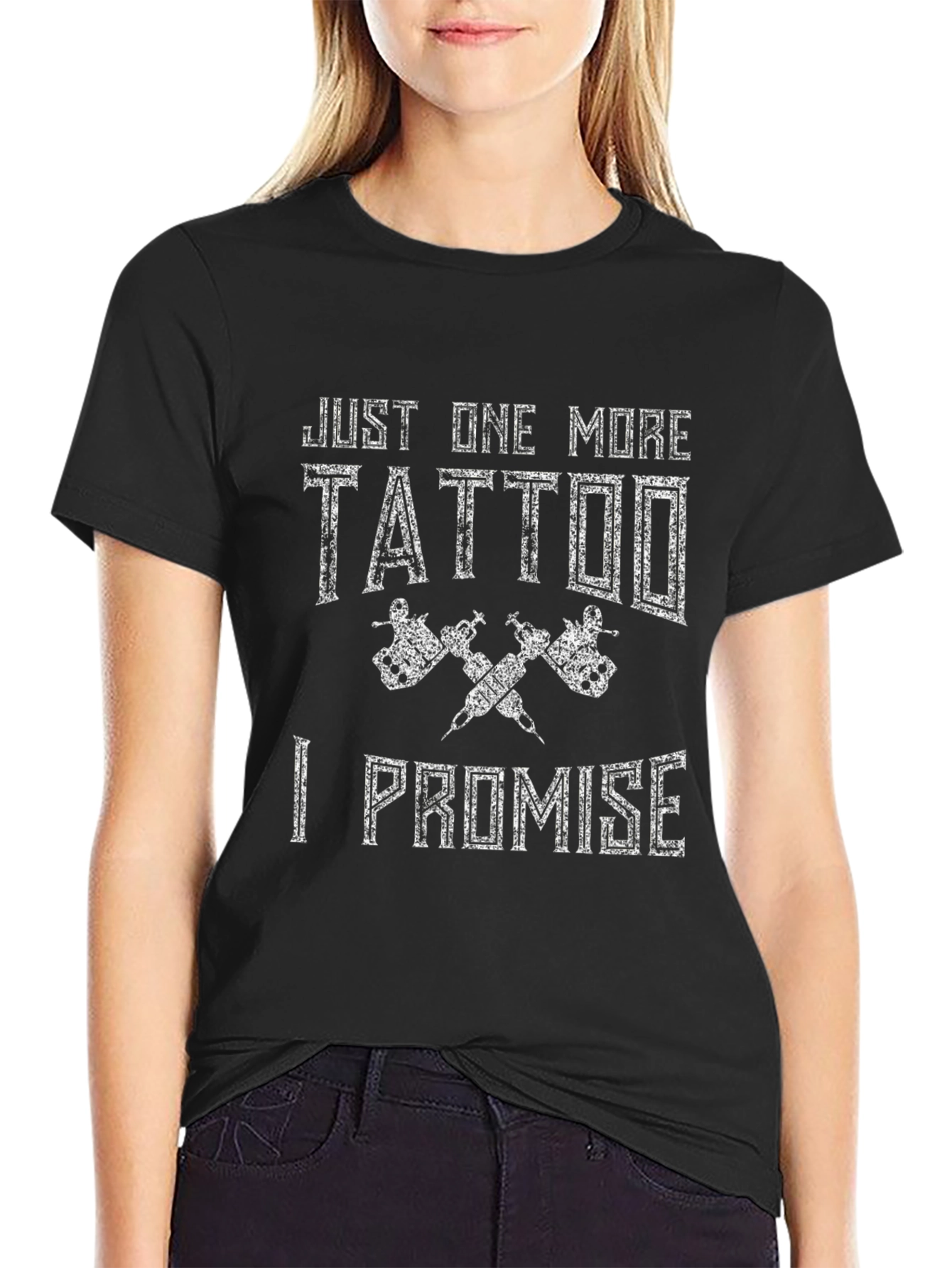 Black Just One More Tattoo T-Shirt view 2