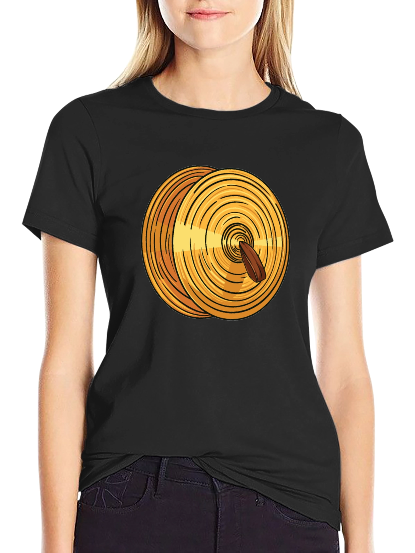 Black Cymbals Drummer Musician Graphic Tee view 2