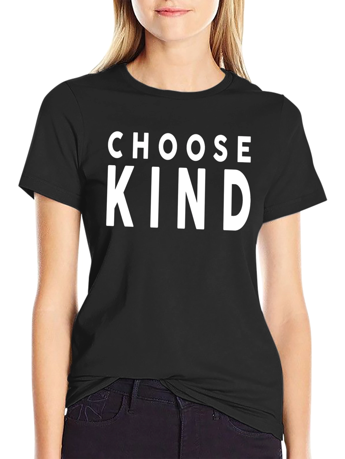 Black Choose Kind Graphic Tee - Black Short Sleeve view 2