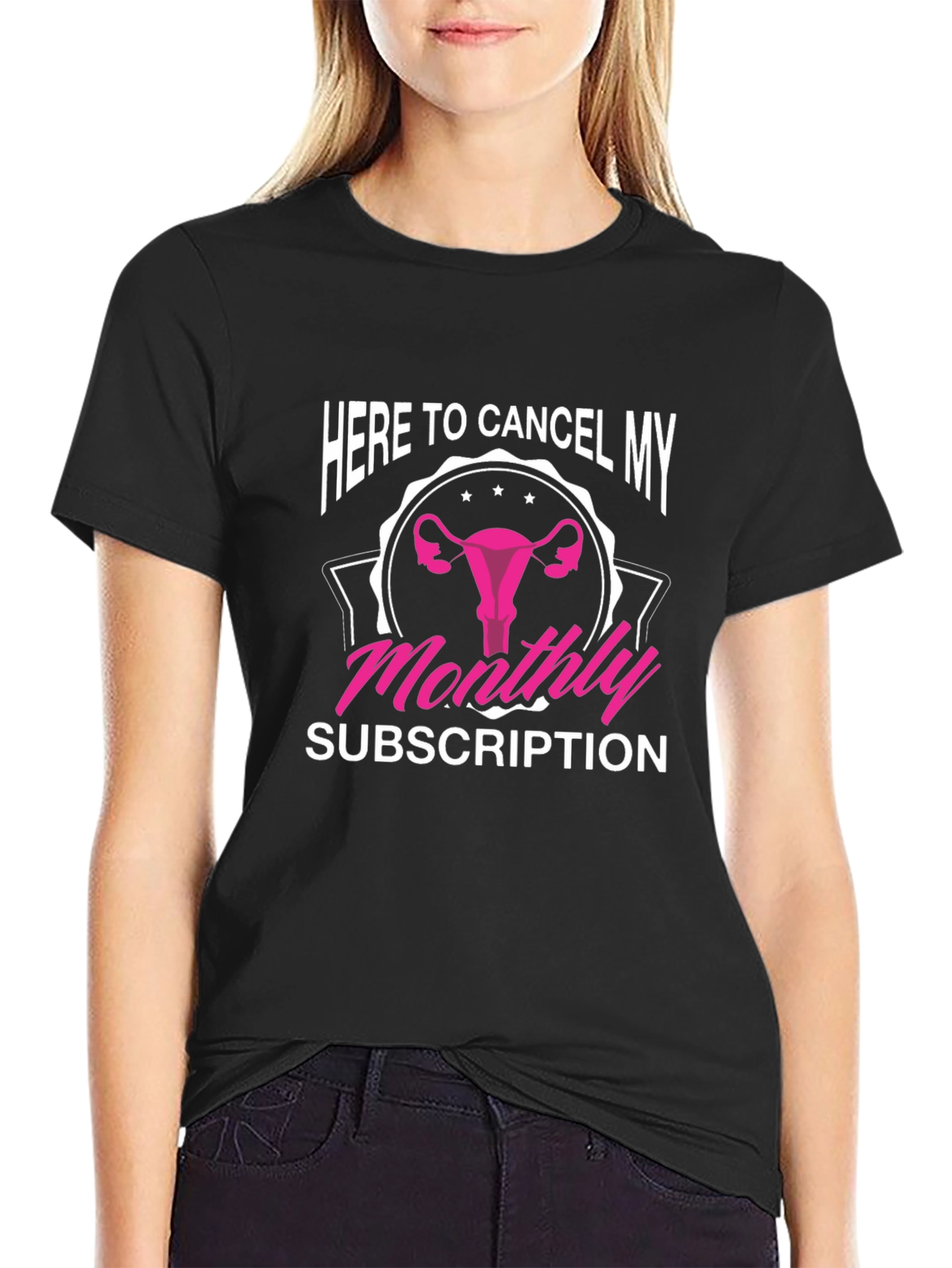 Black Here to Cancel My Monthly Subscription T-Shirt view 2