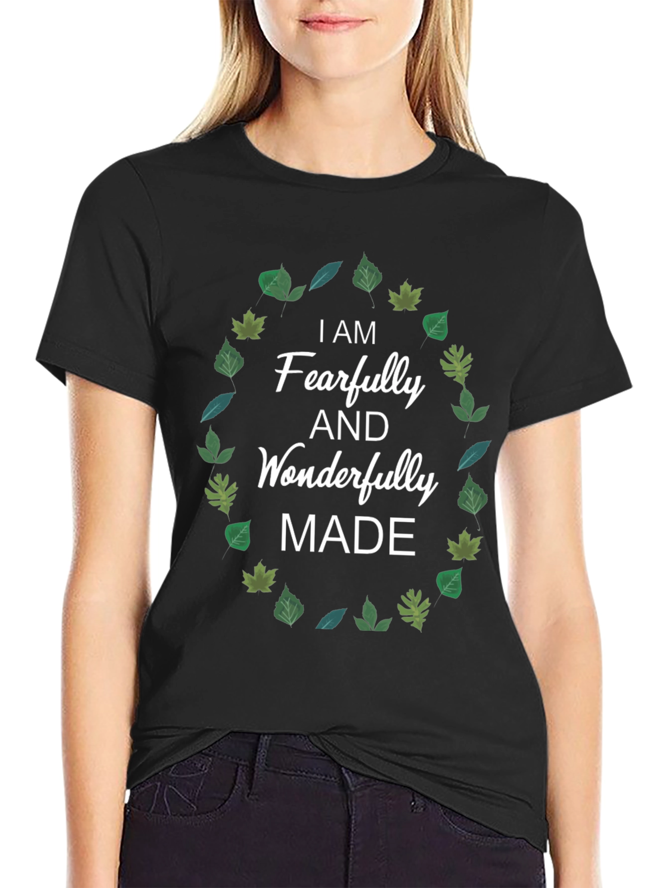 Black Fearfully and Wonderfully Made T-Shirt view 2