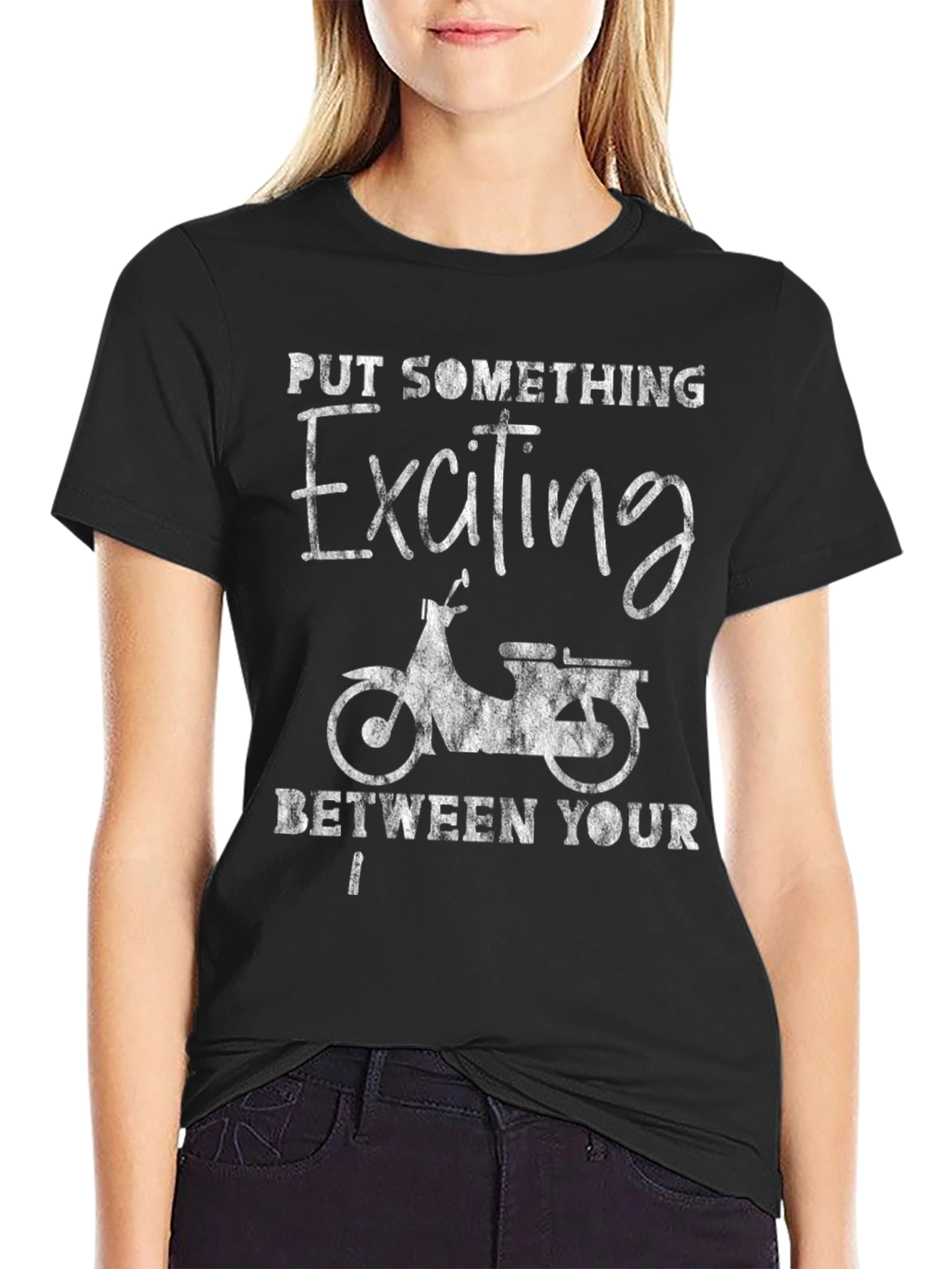 Black Exciting Scooter T-Shirt - Ride in Style! view 2