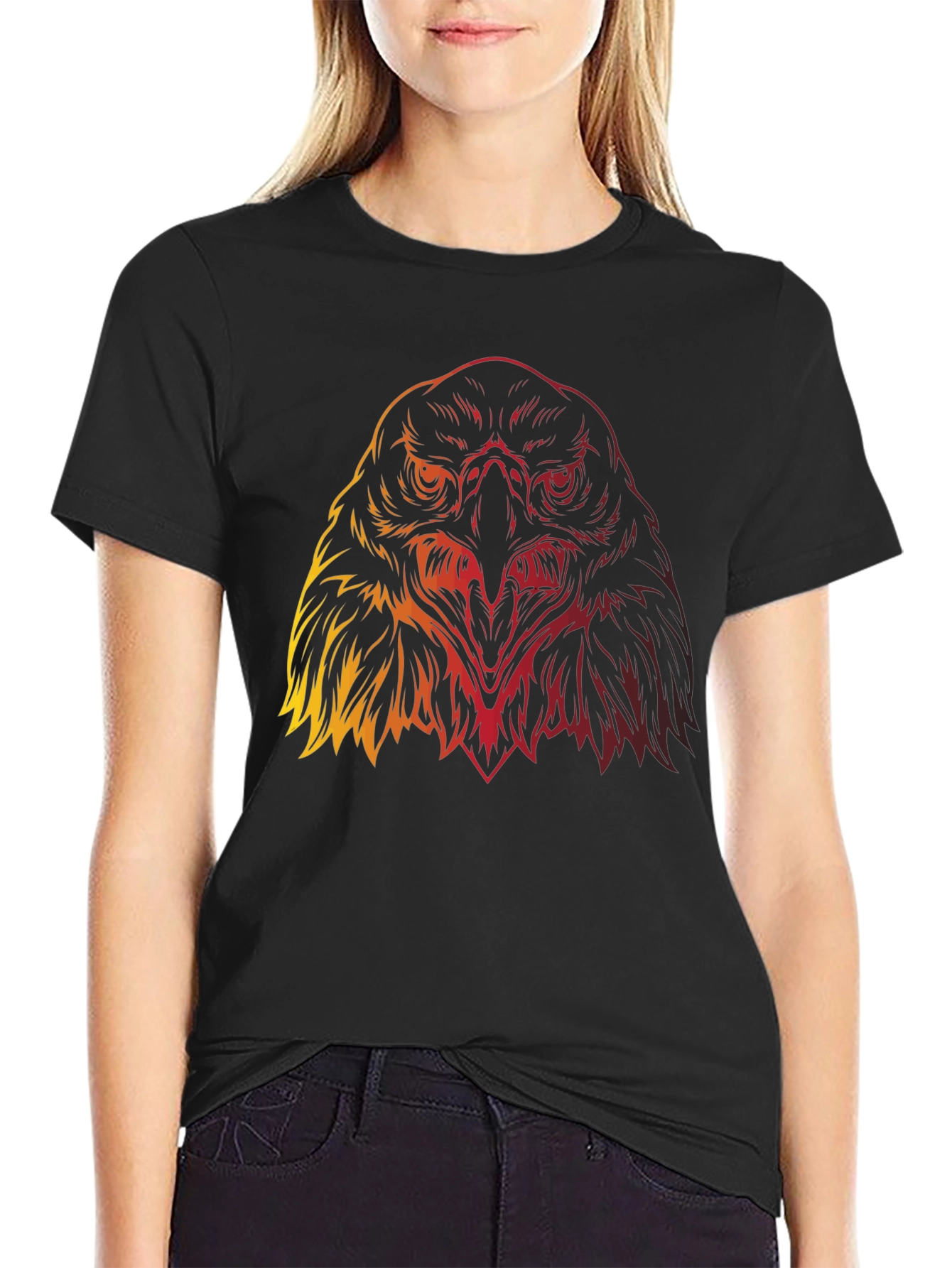Black Eagle Graphic Tee - Men's Black T-Shirt view 2