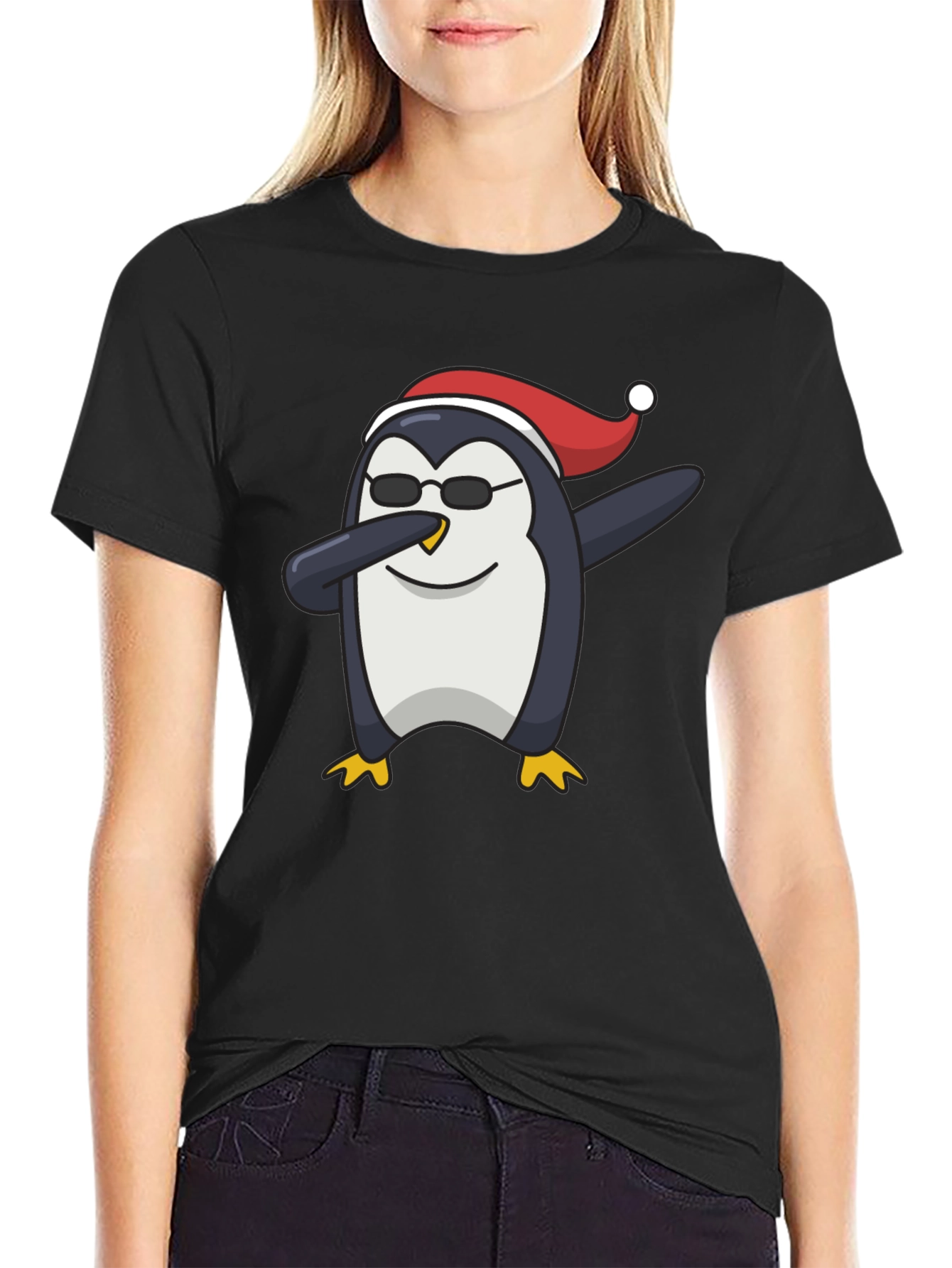 Dabbing Penguin Christmas T-Shirt - 2