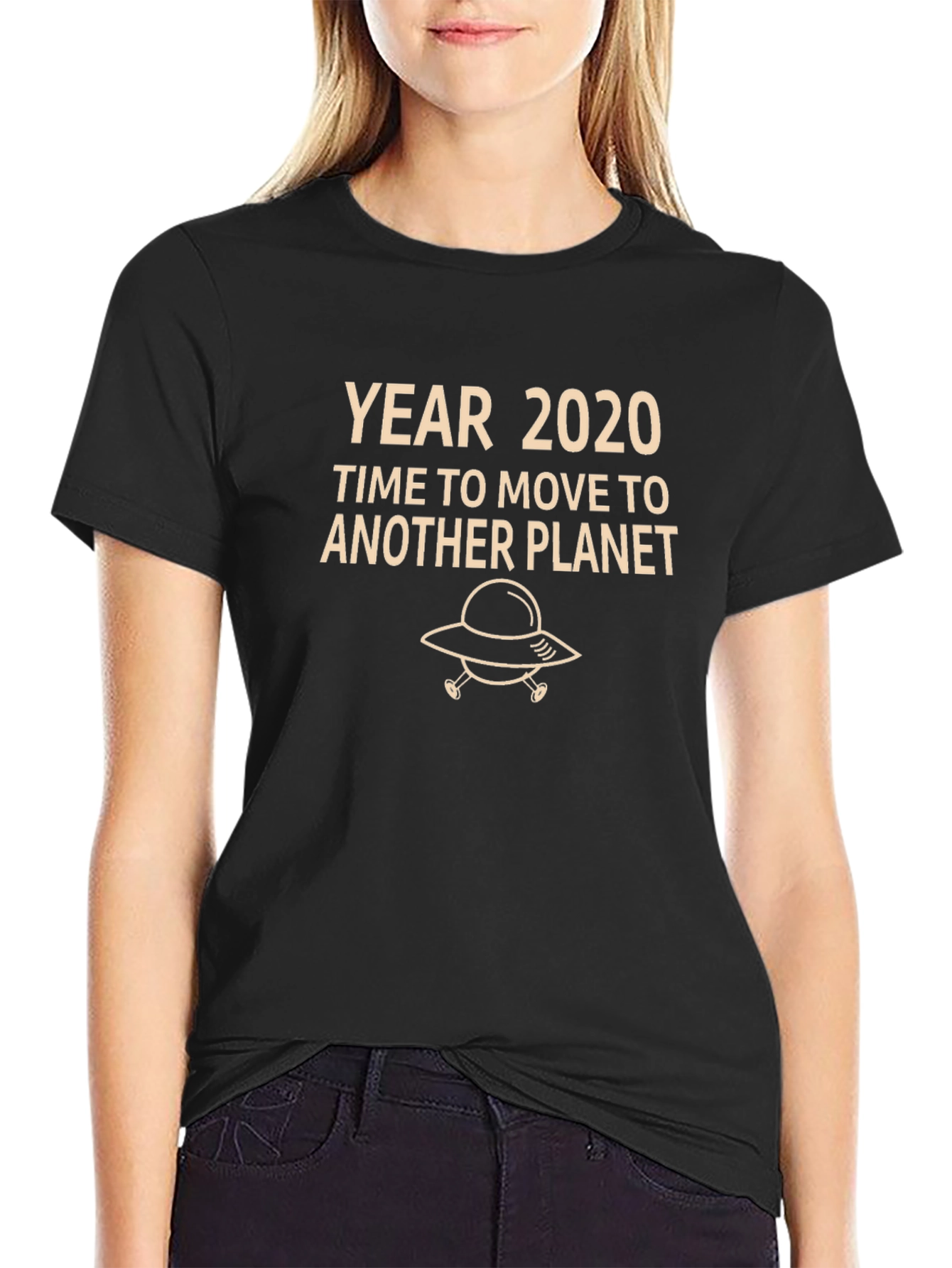 Black Year 2020 Another Planet Graphic T-Shirt view 2